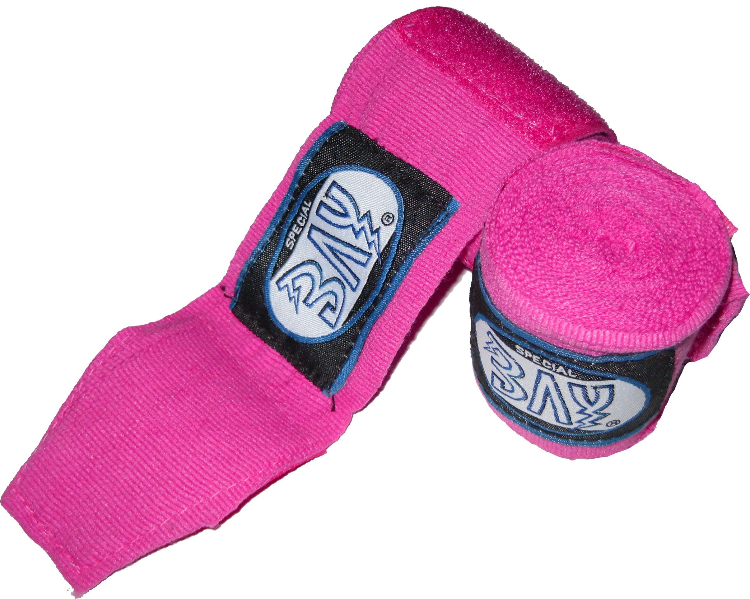 BAY-Sports Boxbandagen Kinder 2 m Box-Bandagen Handbandagen Kids pink