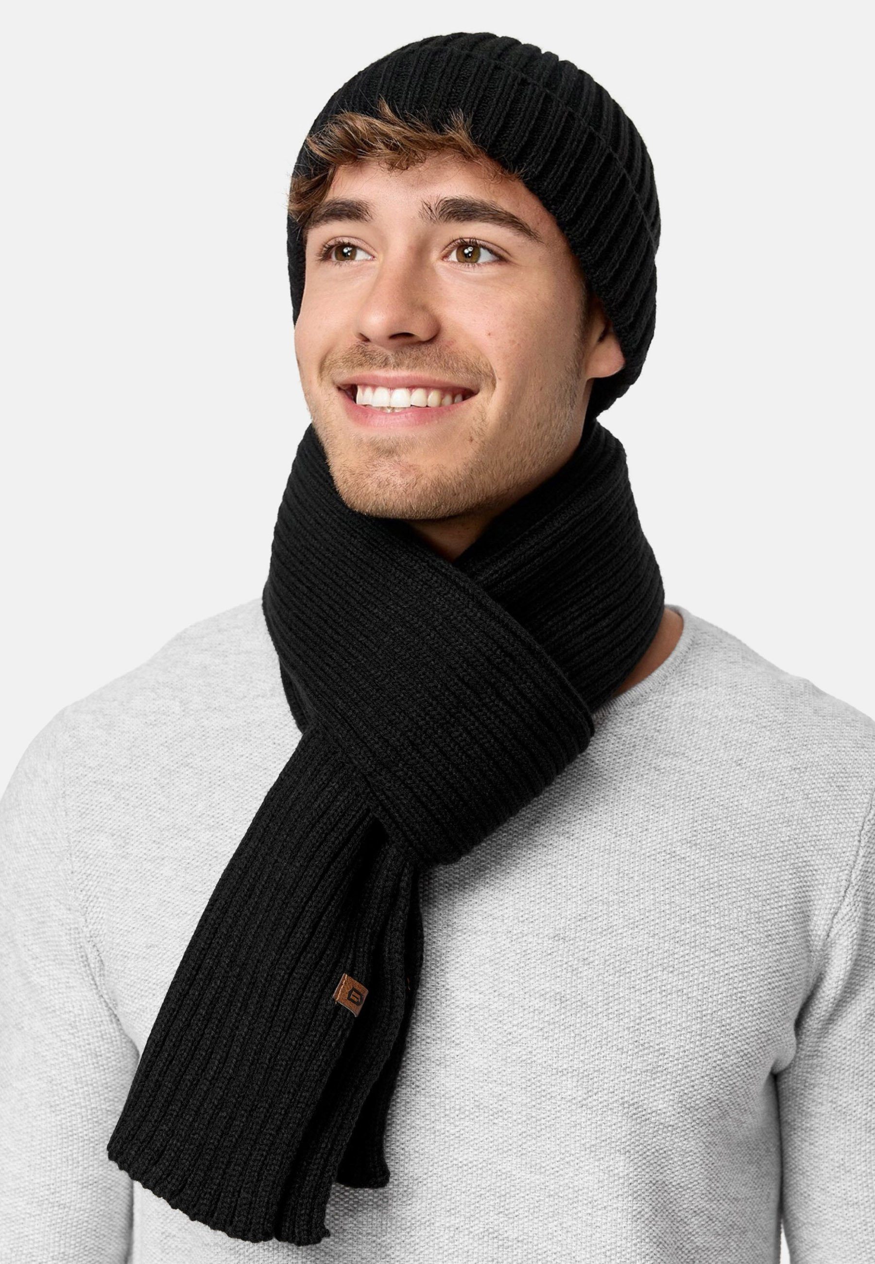 Indicode Mütze & Schal Herren Geyser Strickmütze Herrenmütze Set günstig online kaufen