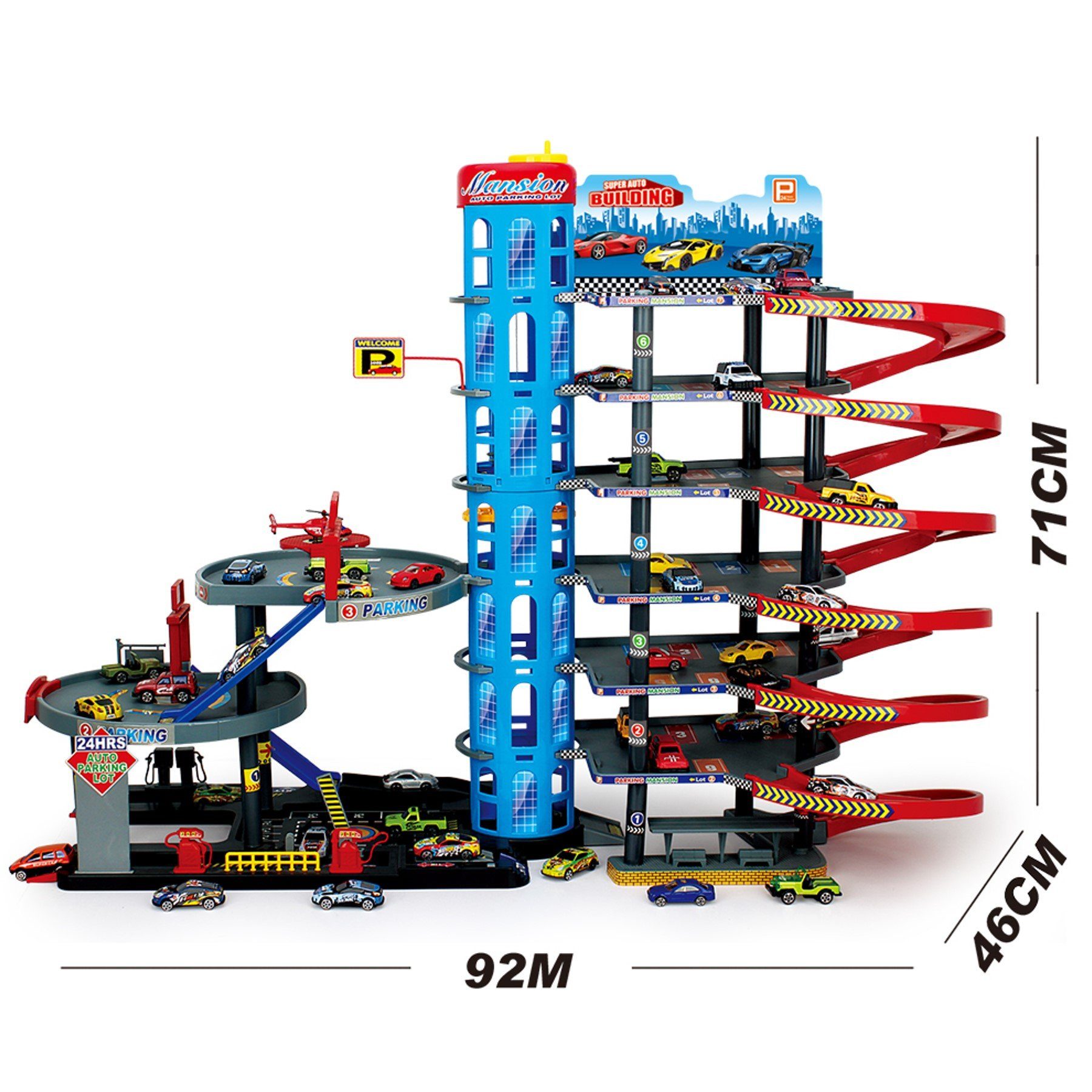 TikTakToo Spiel-Parkhaus Parktower 9 Ebenen Parkhaus Parkgarage Autogarage günstig online kaufen