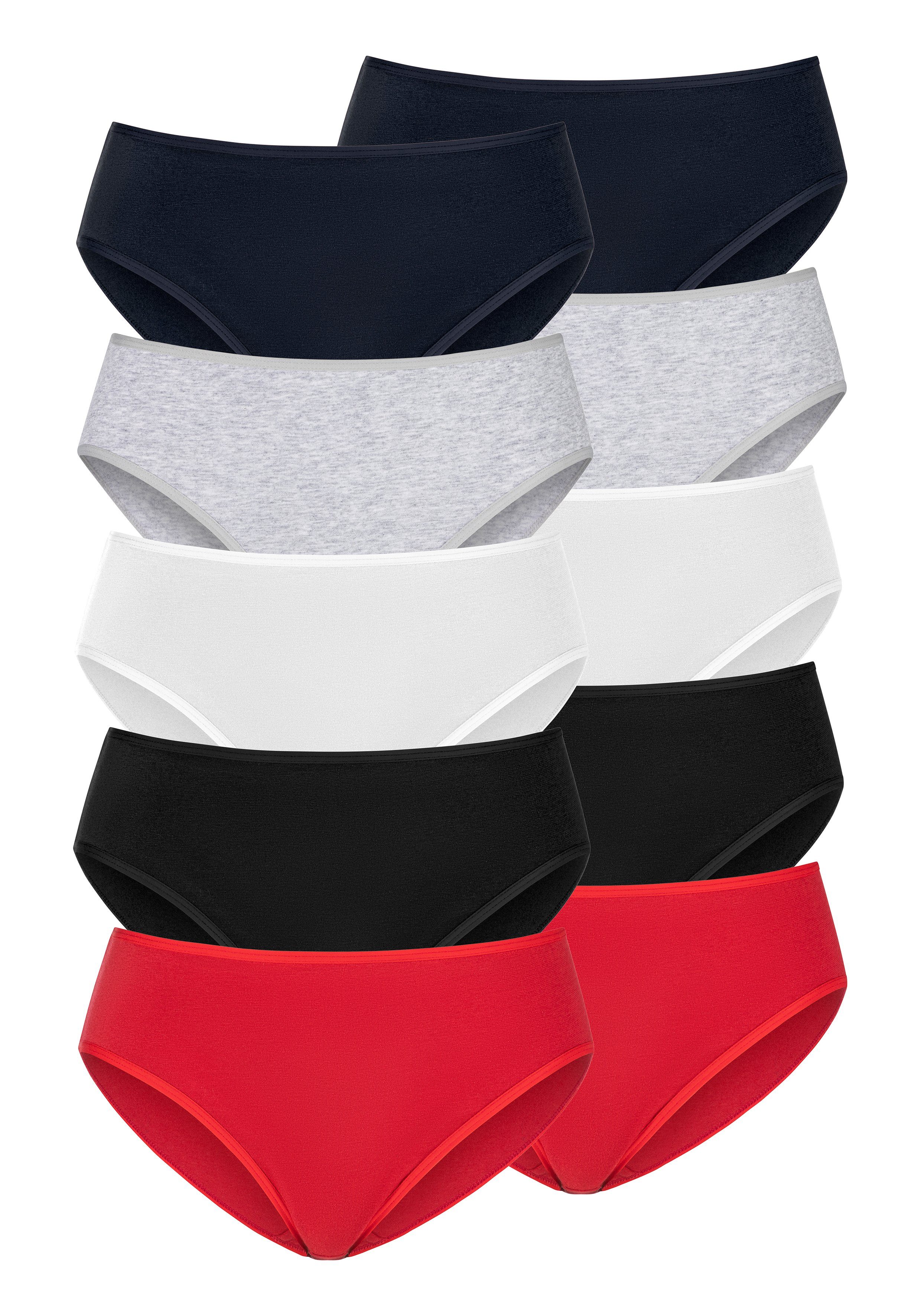 petite fleur Jazz-Pants Slips (10er-Pack) aus elastischer Baumwolle