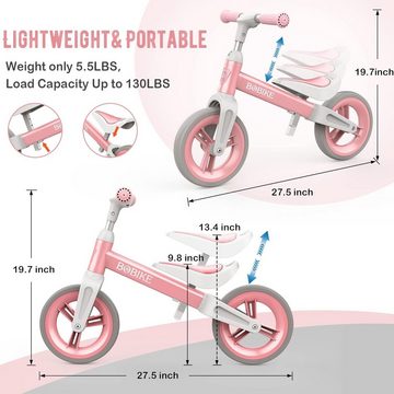 MHCYLION Fahrrad-Laufrad ab 1.5-4 Jahre mit 135°-Drehbegrenzung, mit verstellbarem Sitz rutschfesten Rädern für vielseitigen Spielspaß