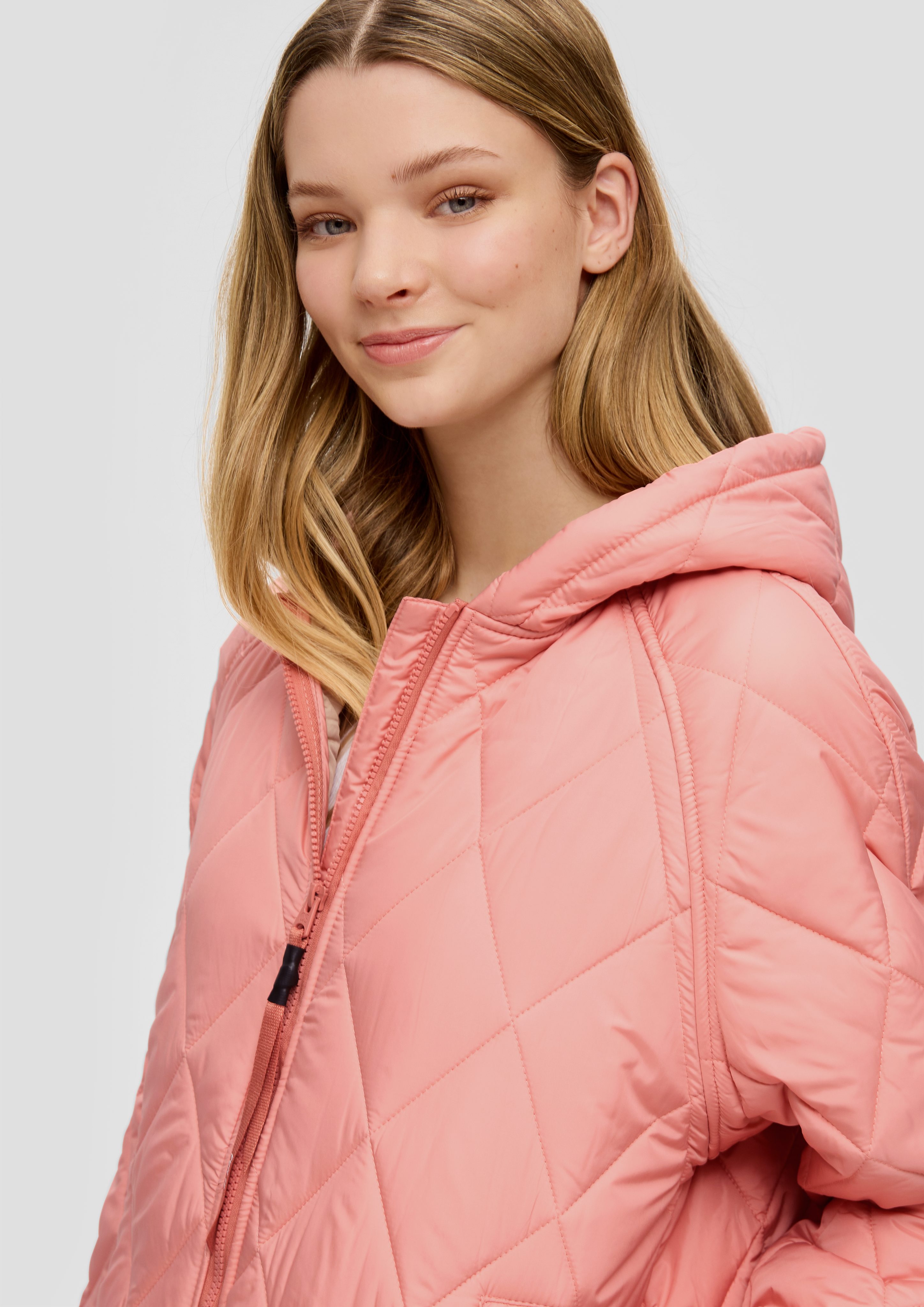 QS Funktionsmantel Oversize Mantel mit abgerundetem günstig online kaufen
