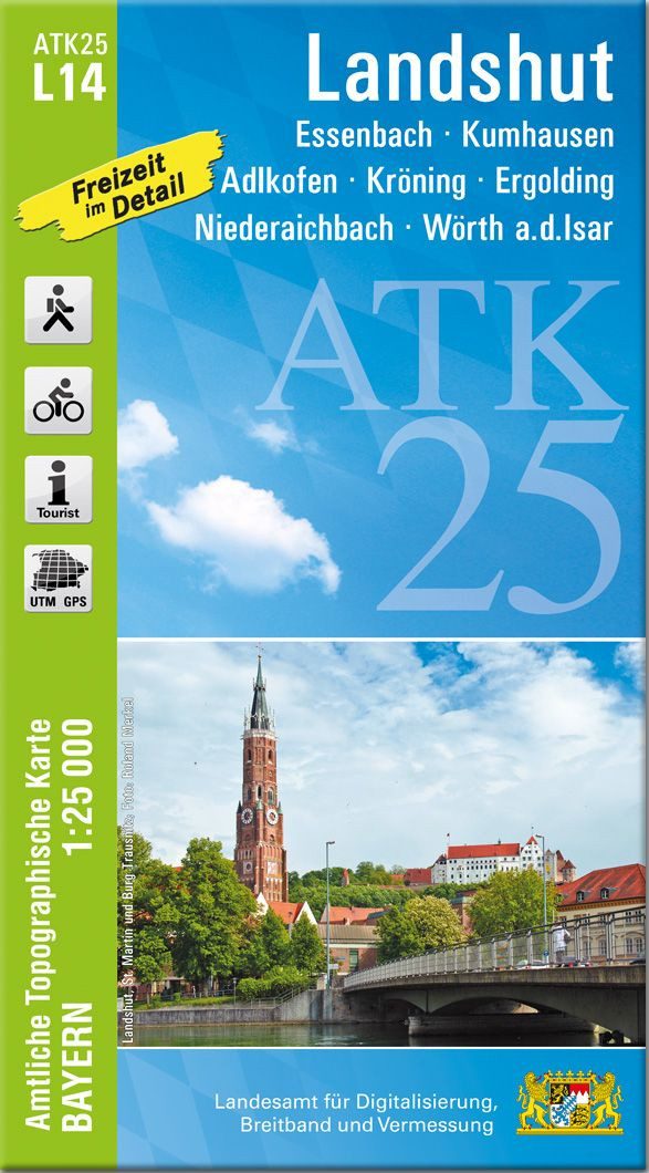 ATK25-L14 Landshut (Amtliche Topographische Karte 1:25000) Essenbach, / diverse, Essenbach, Kumhausen, Adlkofen, Kröning, Ergolding, Niederaichbach, Wörth a.d.Isar, X