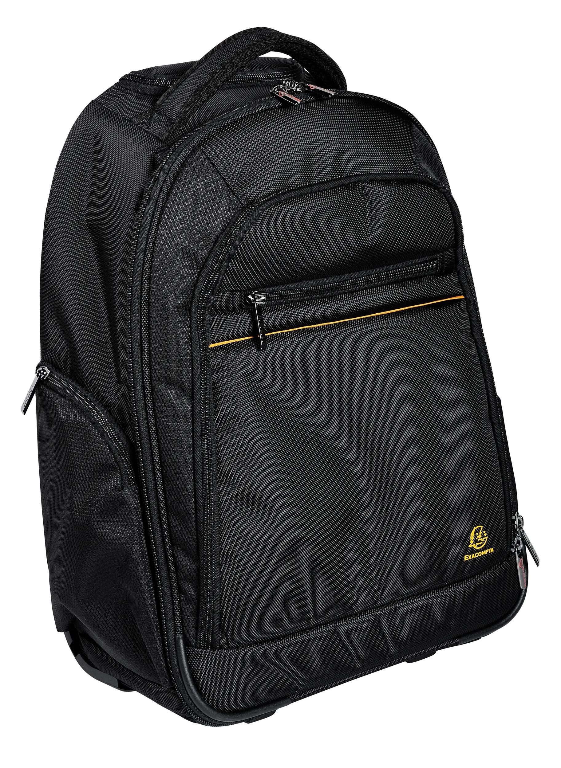 EXACOMPTA Business-Trolley Businessrucksack mit Rollen Exabusiness, Exactive - Schwarz - 18634E, 37x24x54