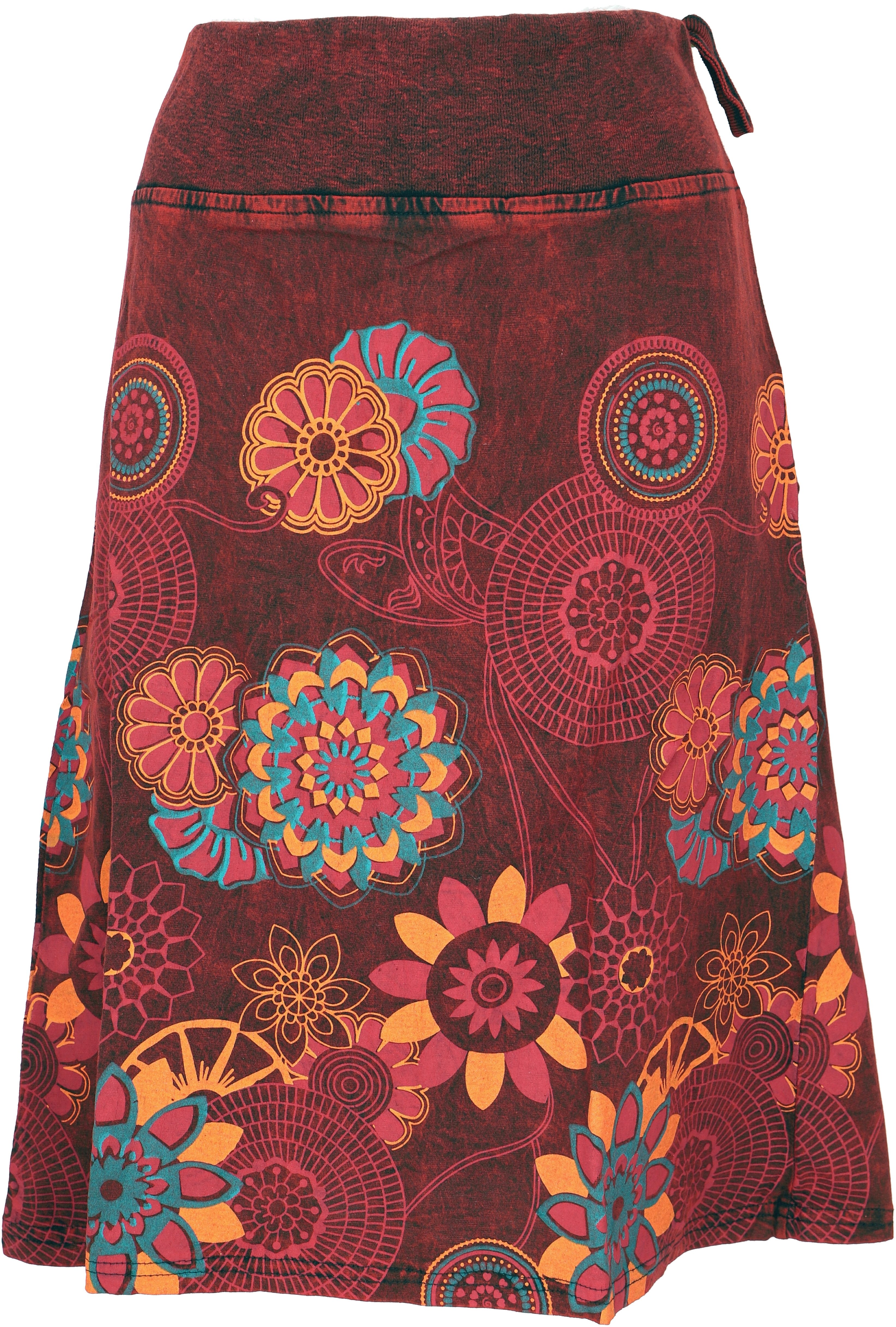 Minirock Knielanger Rock Boho chic, farbenfroher Retro..