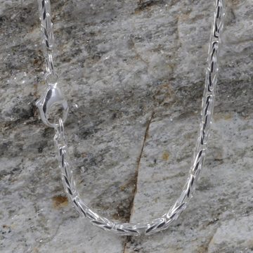 HOPLO Silberarmband Silberkette Königskette Länge 19cm - Breite 2,3mm - 925 Silber