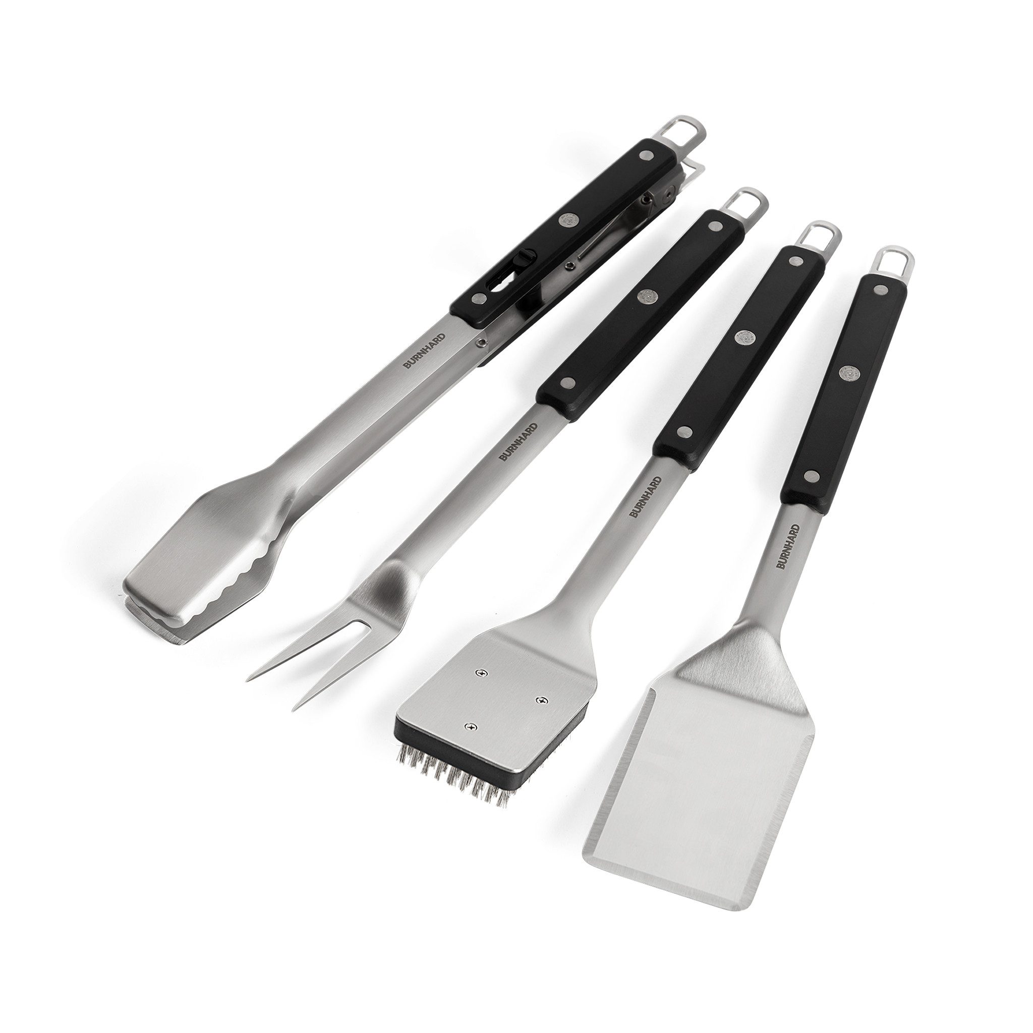 BURNHARD® Grillbesteck-Set Edelstahl Grillbesteck-Set 4-tlg., (4 tlg)