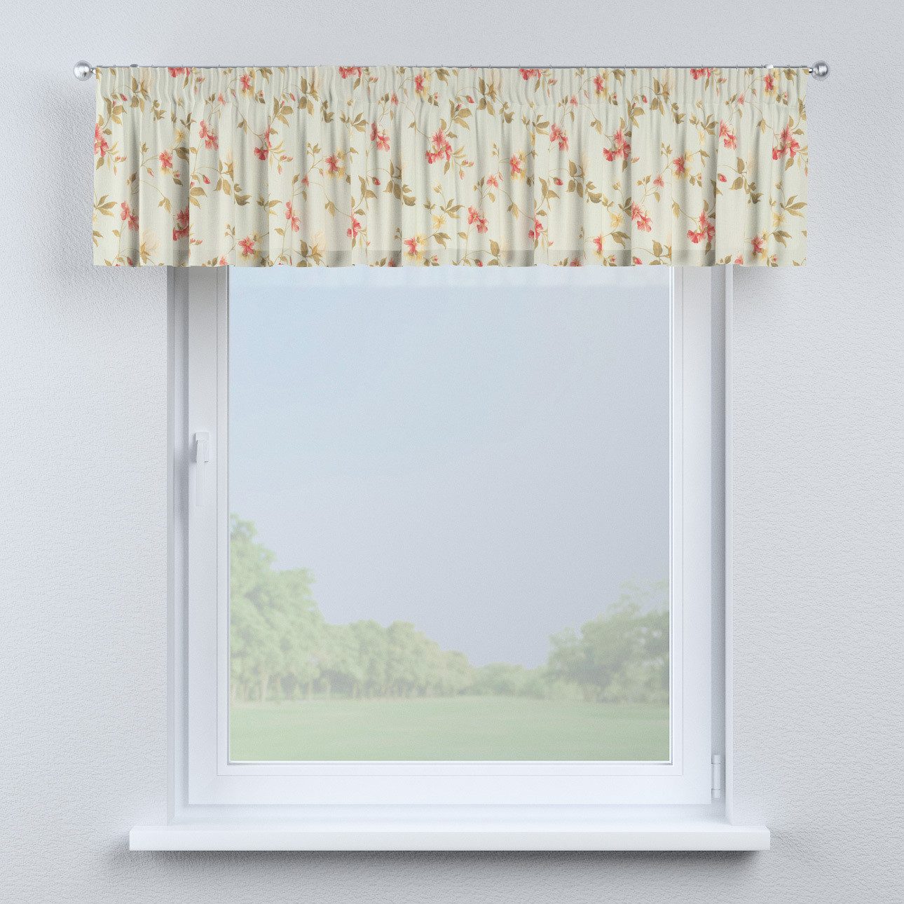 Kurzgardine mit Kräuselband, blau-rosa, 130 x 40 cm, Londres (143-89) günstig online kaufen