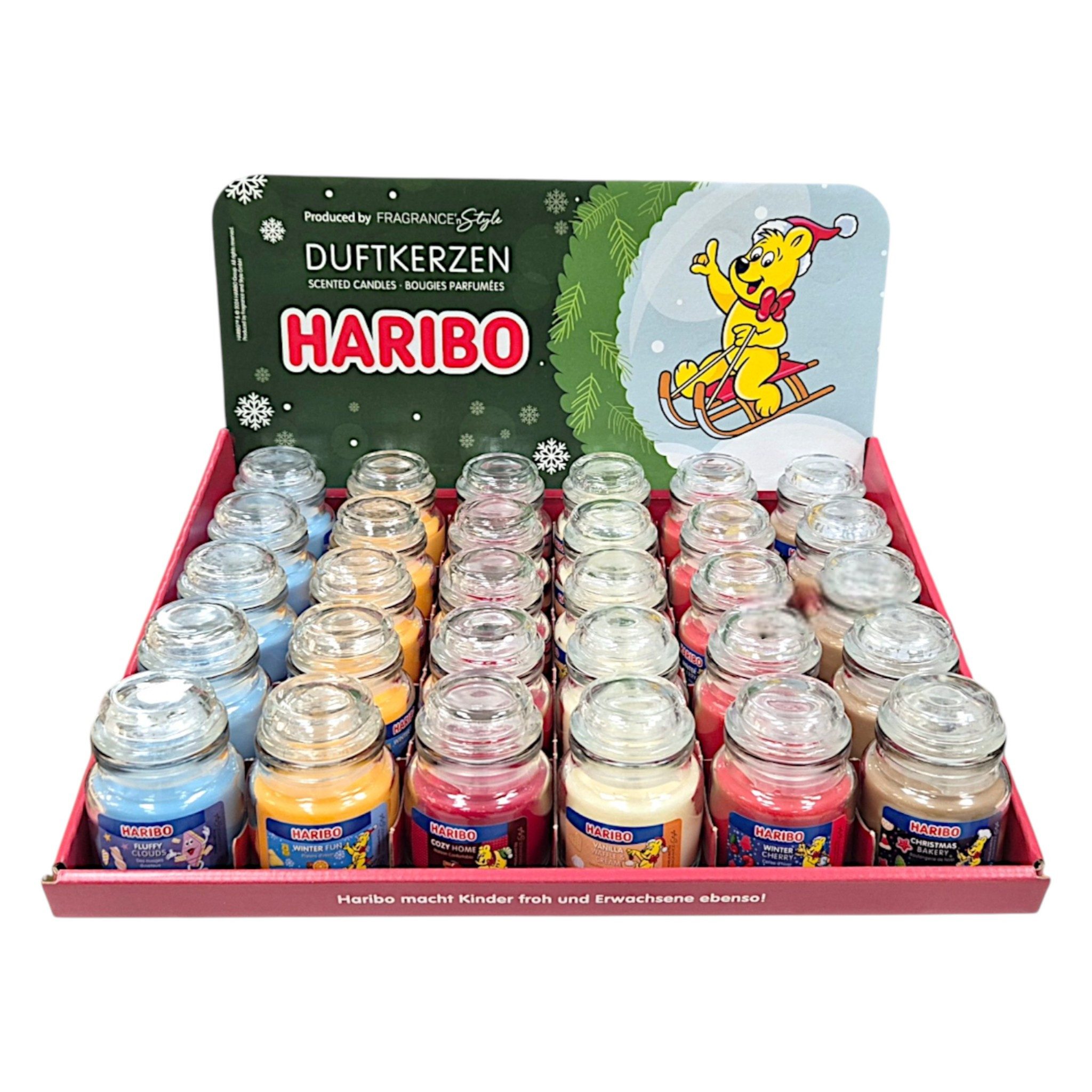 HARIBO Duftkerze Haribo All Year Duftkerze 30 x 85g Winter Thekendisplay 6 sorten