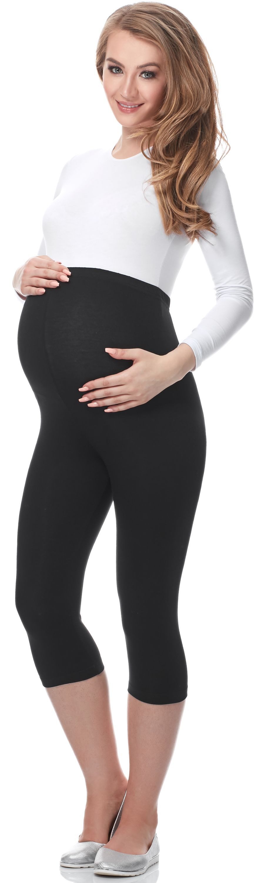 Be Mammy Umstandsleggings Damen 3/4 Capri Schwangerschafts Hosen (1-tlg) aus Viskose