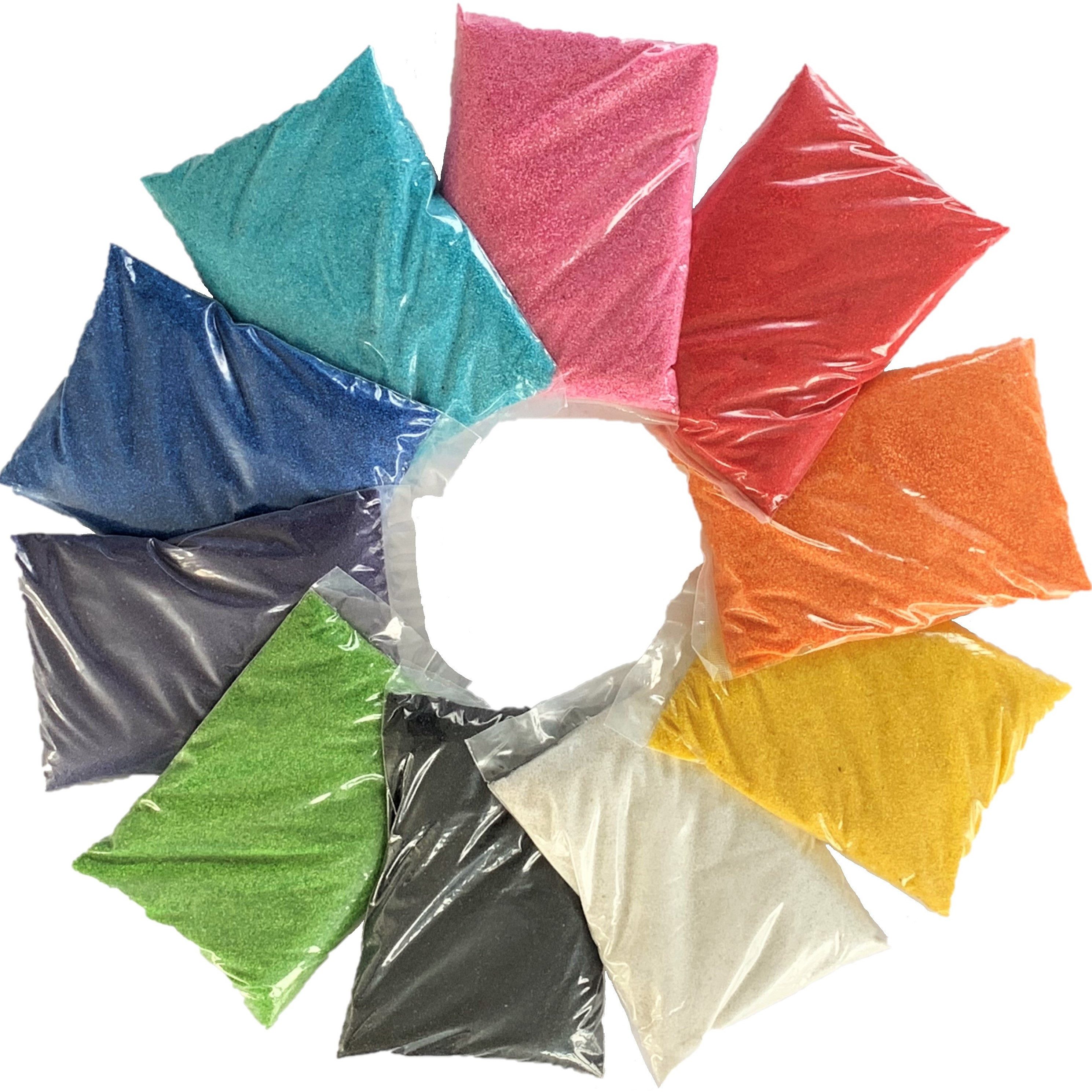 naninoa GmbH Dekosand FARBSAND, Decosand Set 0,5mm (Mix 7) 10x1kg = 10kg