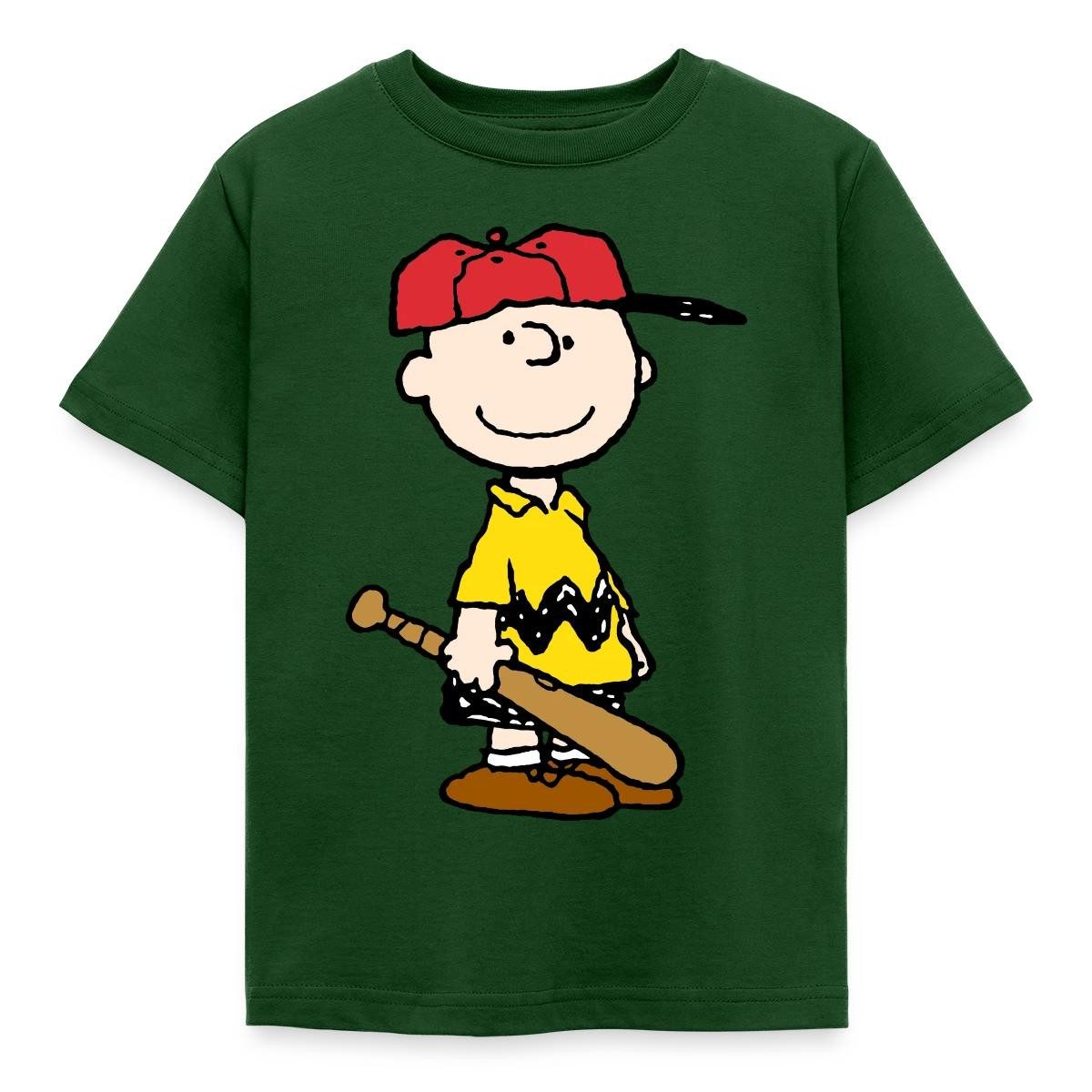 Spreadshirt T-Shirt Peanuts Charlie Brown Baseball Sport Kinder T-Shirt (1-tlg)
