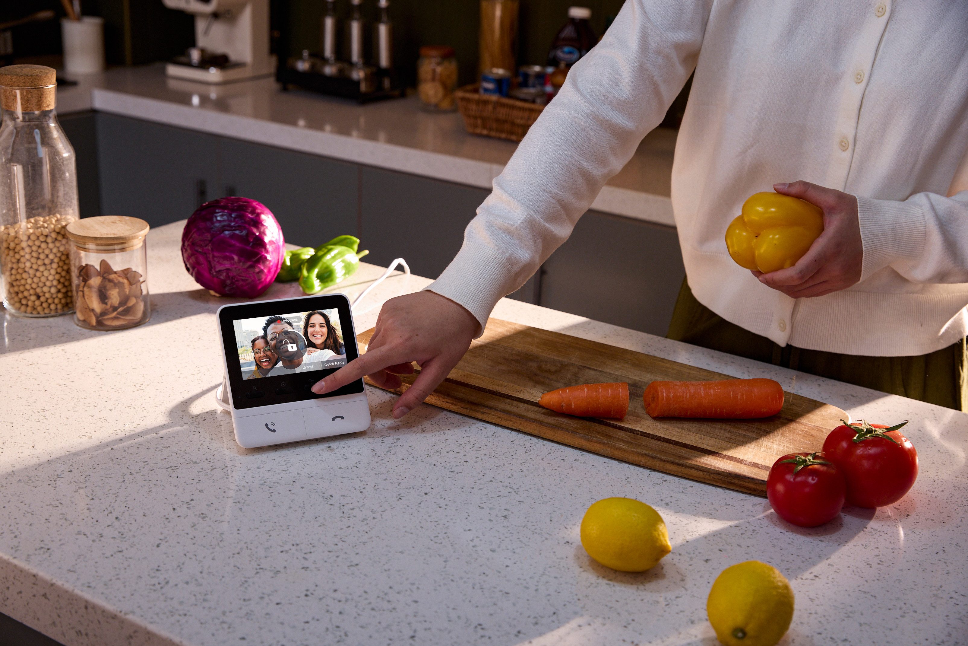 SwitchBot Video-Türsprechanlage Video-Türklingel – komfortable und sichere Türkommunikation (inkl. Gegensprechanlage mit Monitor)