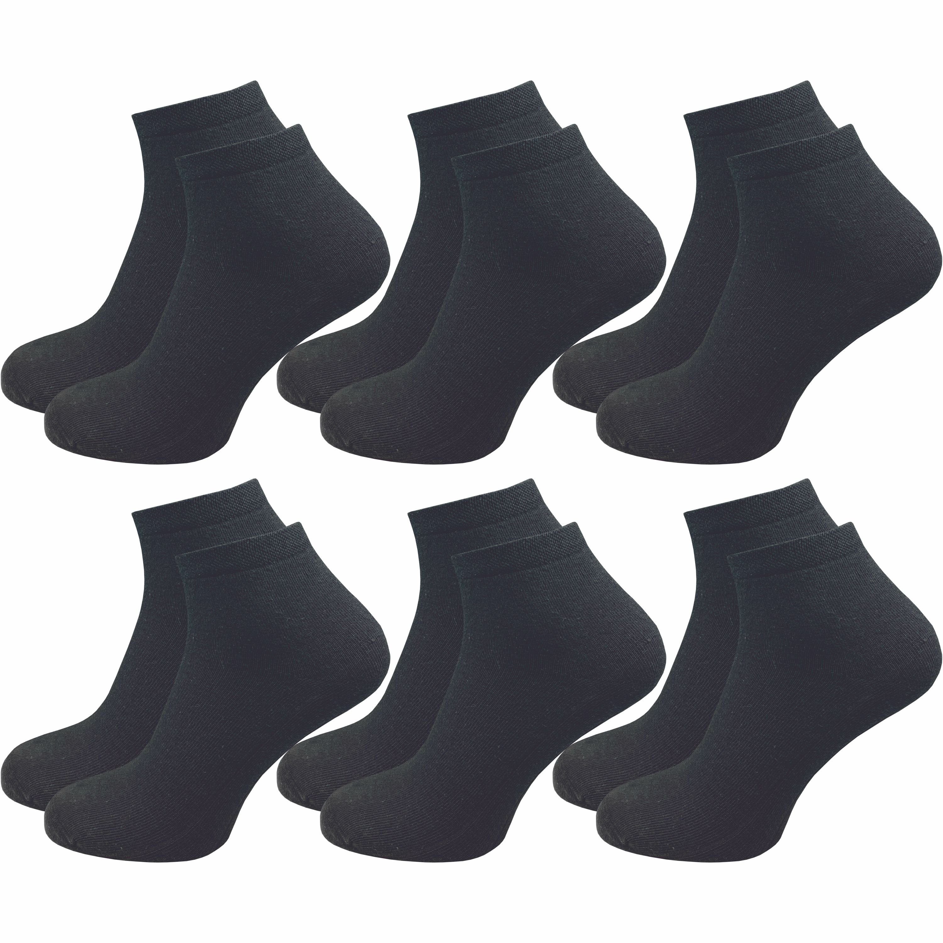 GAWILO Kurzsocken für Damen länger einer Socke, Paar) bei etwas daher Sneaker kein in drückende - Schaft Quartersocken und (6 - als weiß schwarz Naht rutschen ohne
