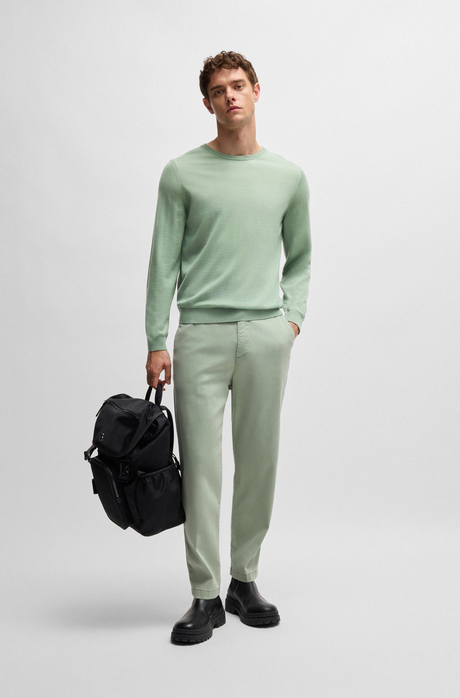 BOSS Strickpullover Leno-P (1-tlg)