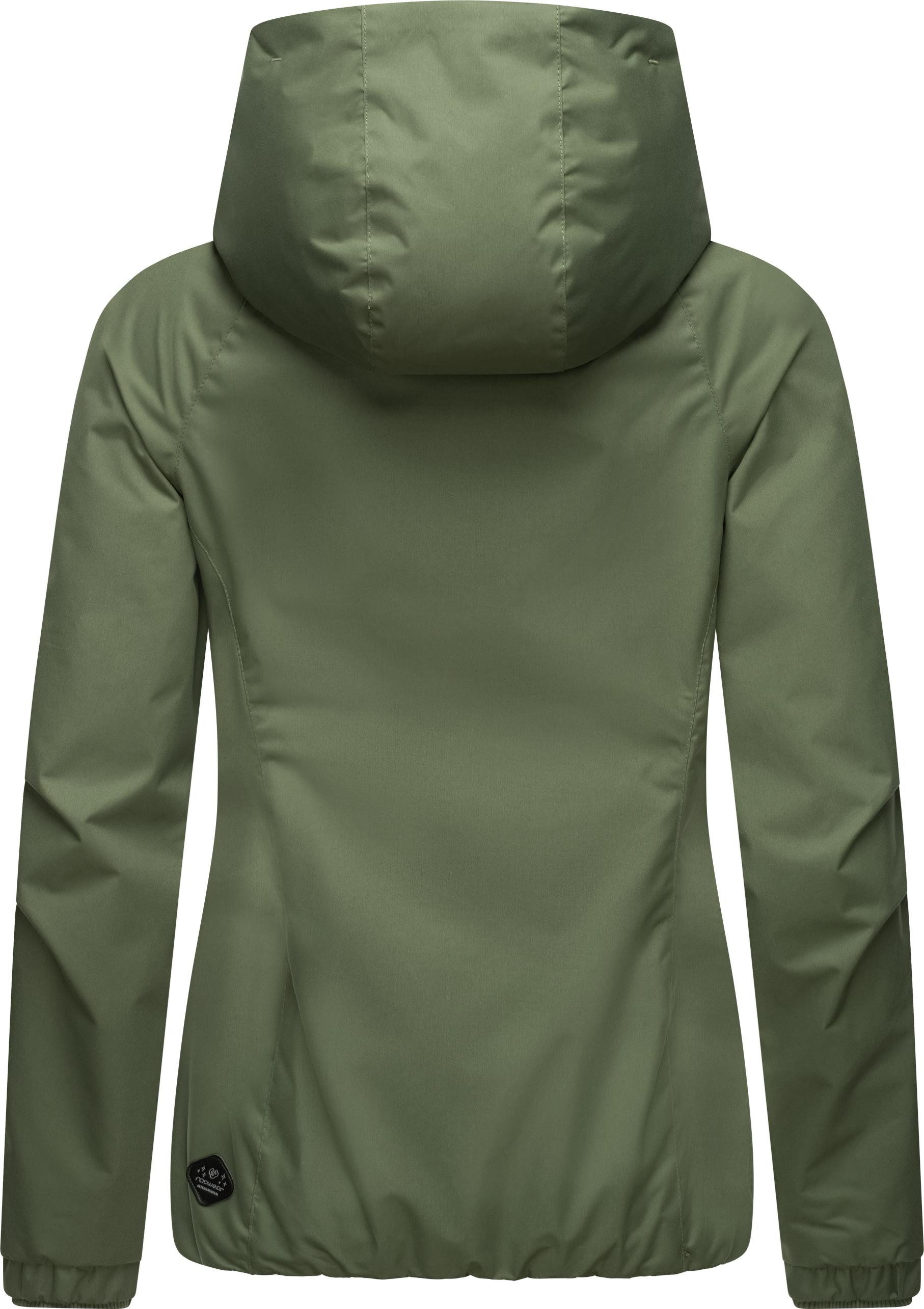 Ragwear Outdoorjacke Dizzie Wasserdichte Übergangsjacke mit großer Kapuze