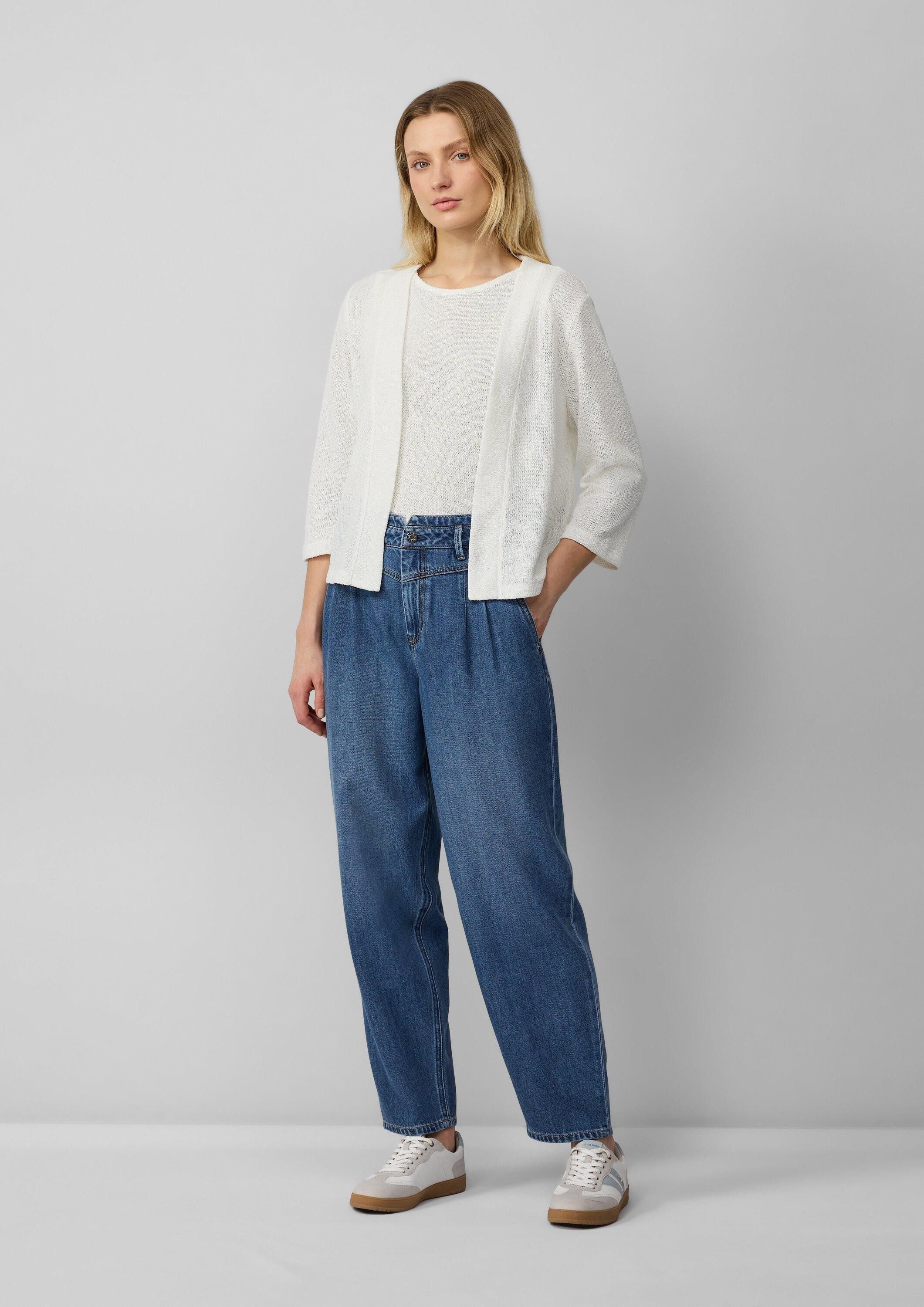 s.Oliver Cardigan Indoor-Jacke Cardigan aus Bouclégarn mit 3/4-Ärmeln
