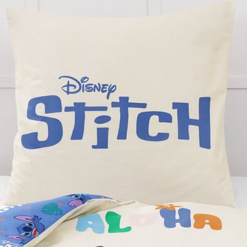 Bettwäsche Lilo & Stitch 135x200 + 80x80 cm, 100 % Baumwolle, MTOnlinehandel, Renforcé, 2 teilig, Disney's Kinderbettwäsche mit Reißverschluss