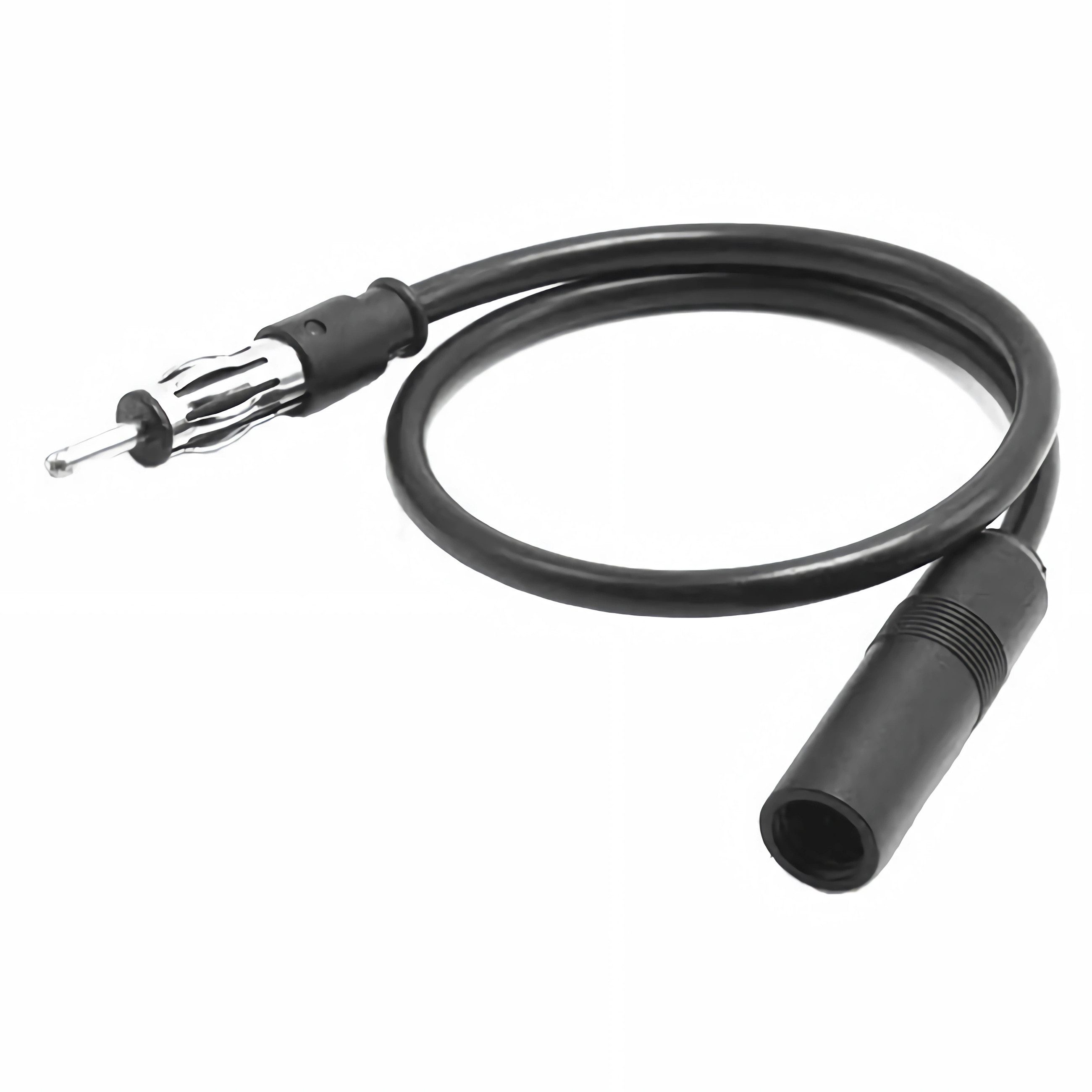 Bolwins J09 Auto Antennenkabel Verlängerung DIN Stecker/Buchse 100cm Autoradio Verlängerungskabel, DIN-Antennenstecker, männlich, DIN-Antennenbuchse, weiblich (100 cm), 100 cm Kabel, Kupfergeflecht-Abschirmung, passiv, für AM/FM-Autoradio