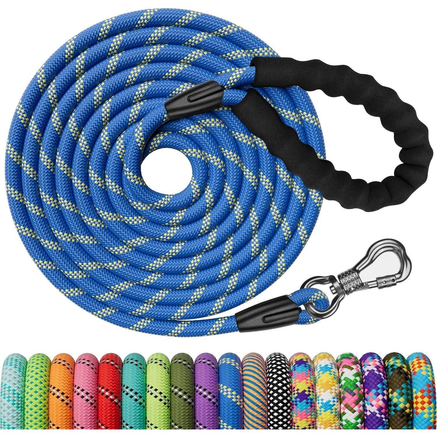 LuxusKollektion Schleppleine Schleppleine Hundeleine Trainingsleine Karabiner 5M Blau 5M x 8mm