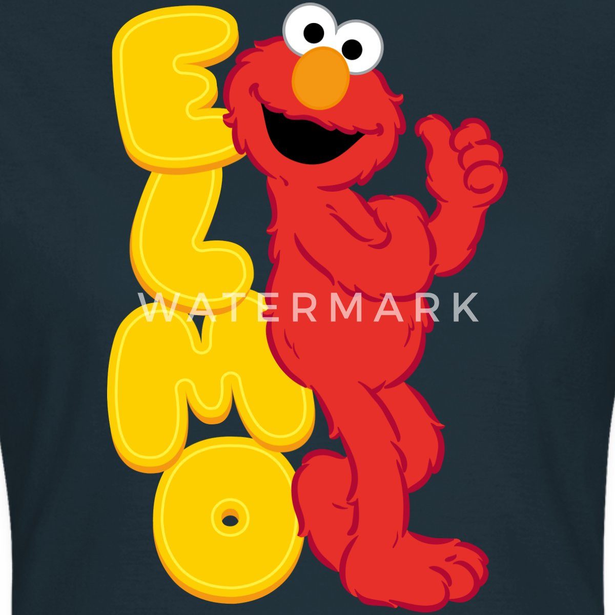 Spreadshirt T-Shirt Sesamstraße Elmo Mit Schriftzug Frauen T-Shirt (1-tlg) Slim Fit, fällt klein aus