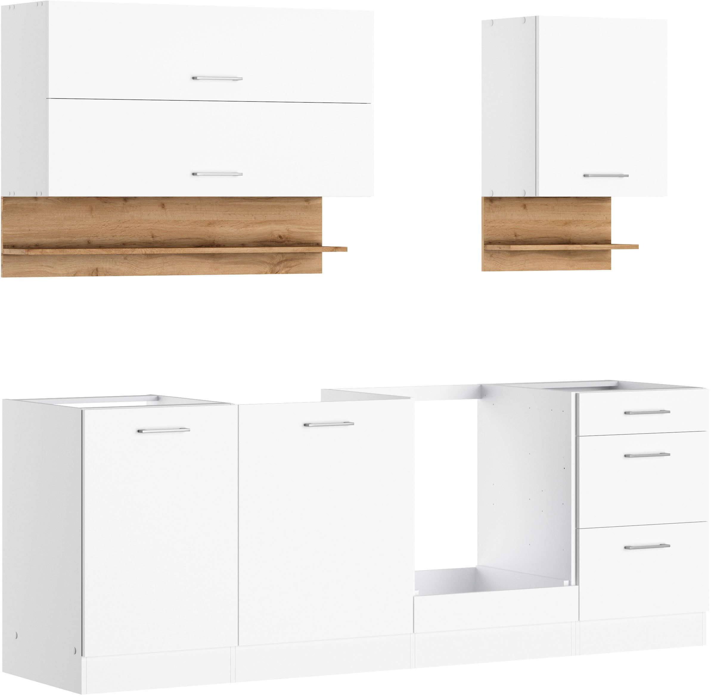 KOCHSTATION Küchenzeile KS-Milan, 220 cm breit, günstig online kaufen