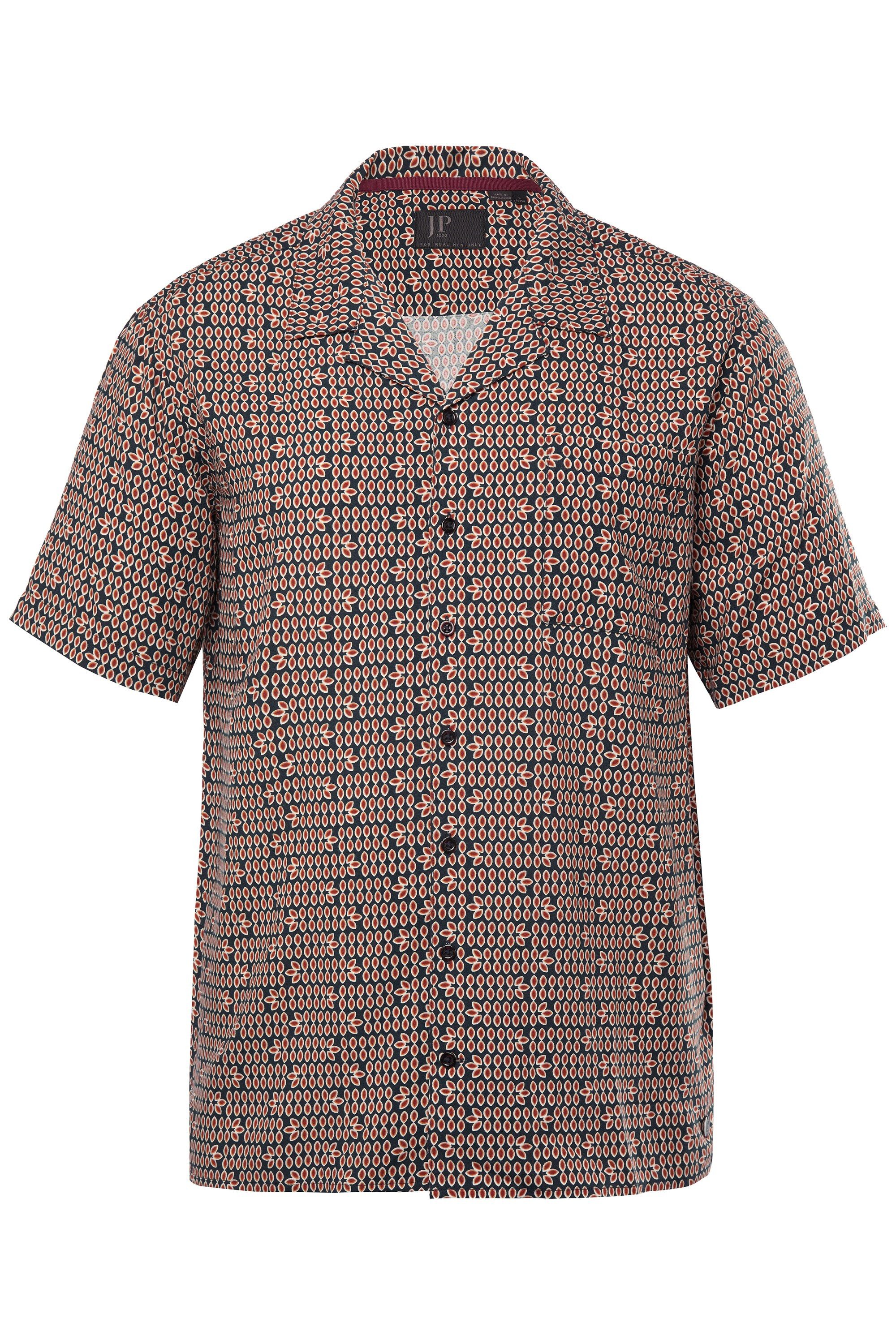 JP1880 Kurzarmhemd Viskose-Hemd Halbarm Cuba-Kragen Alloverprint günstig online kaufen