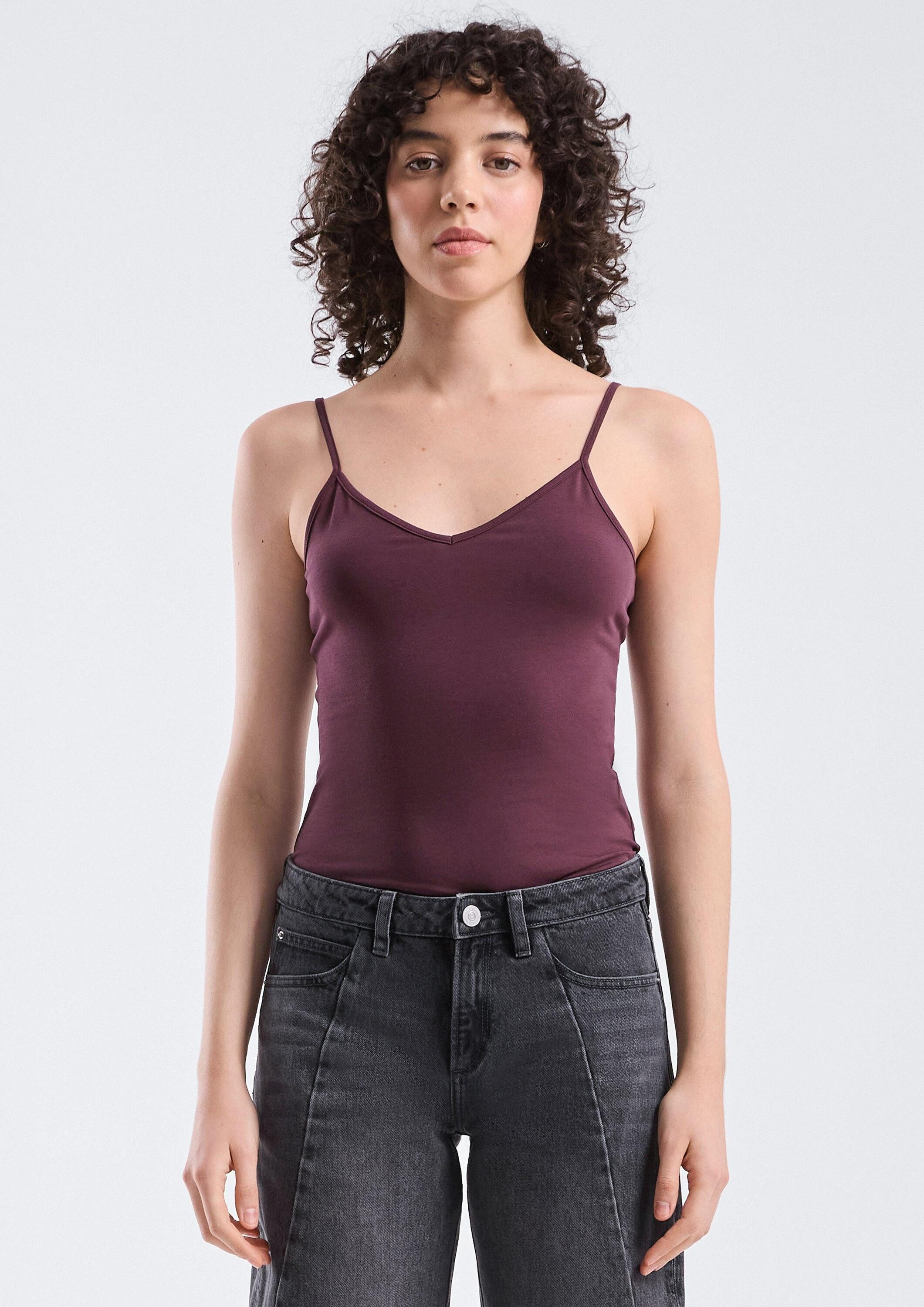 QS Muskelshirt T-Shirt Elastisches Spaghettiträgertop günstig online kaufen