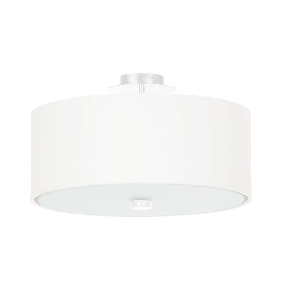 etc-shop Deckenstrahler, Leuchtmittel nicht inklusive, Deckenleuchte Deckenlampe Glas Stahl Stoff Weiß L 36 cm Wohnzimmer