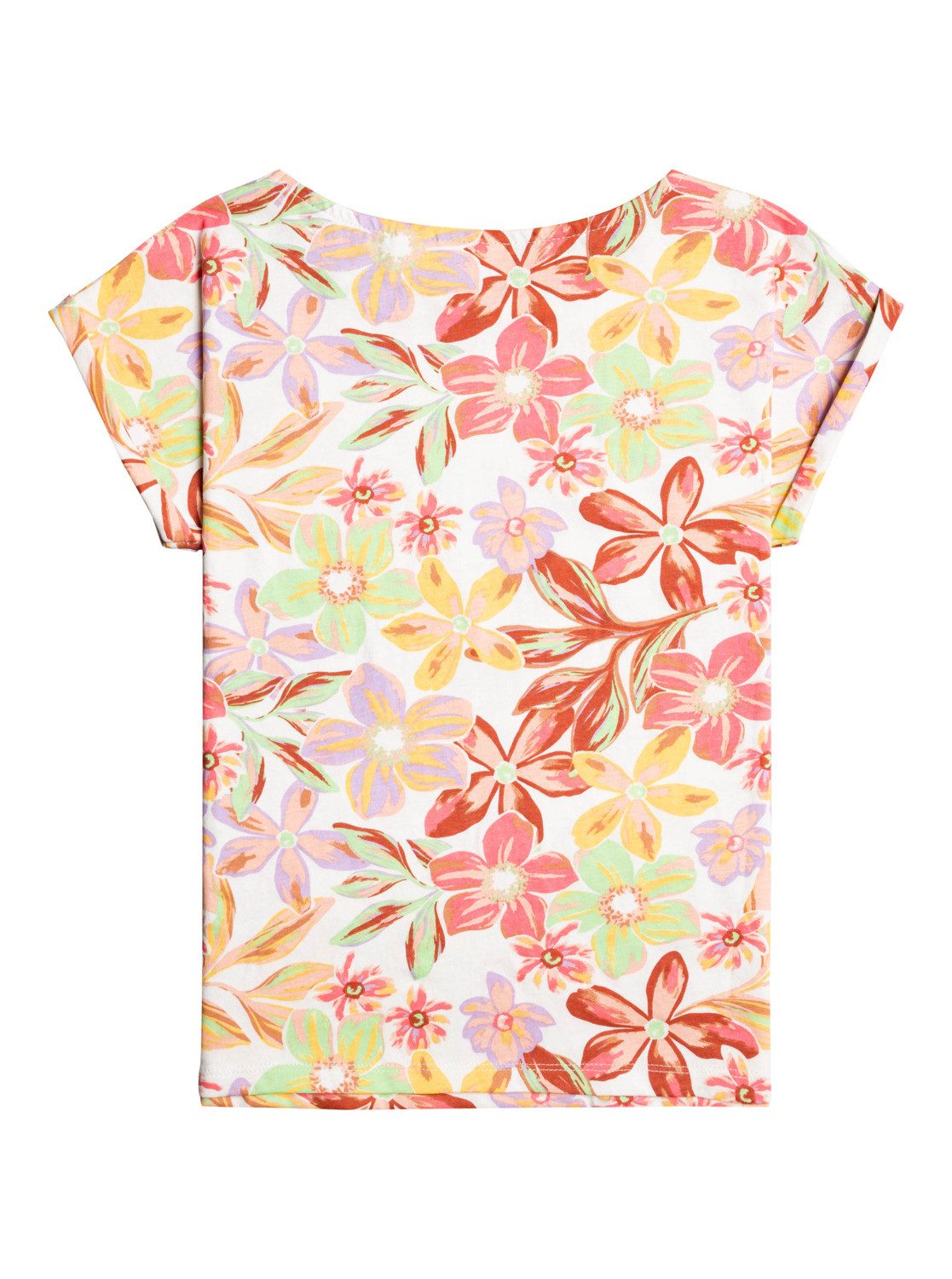 Bayside Roxy Snow Blooms T-Shirt African Sunset White