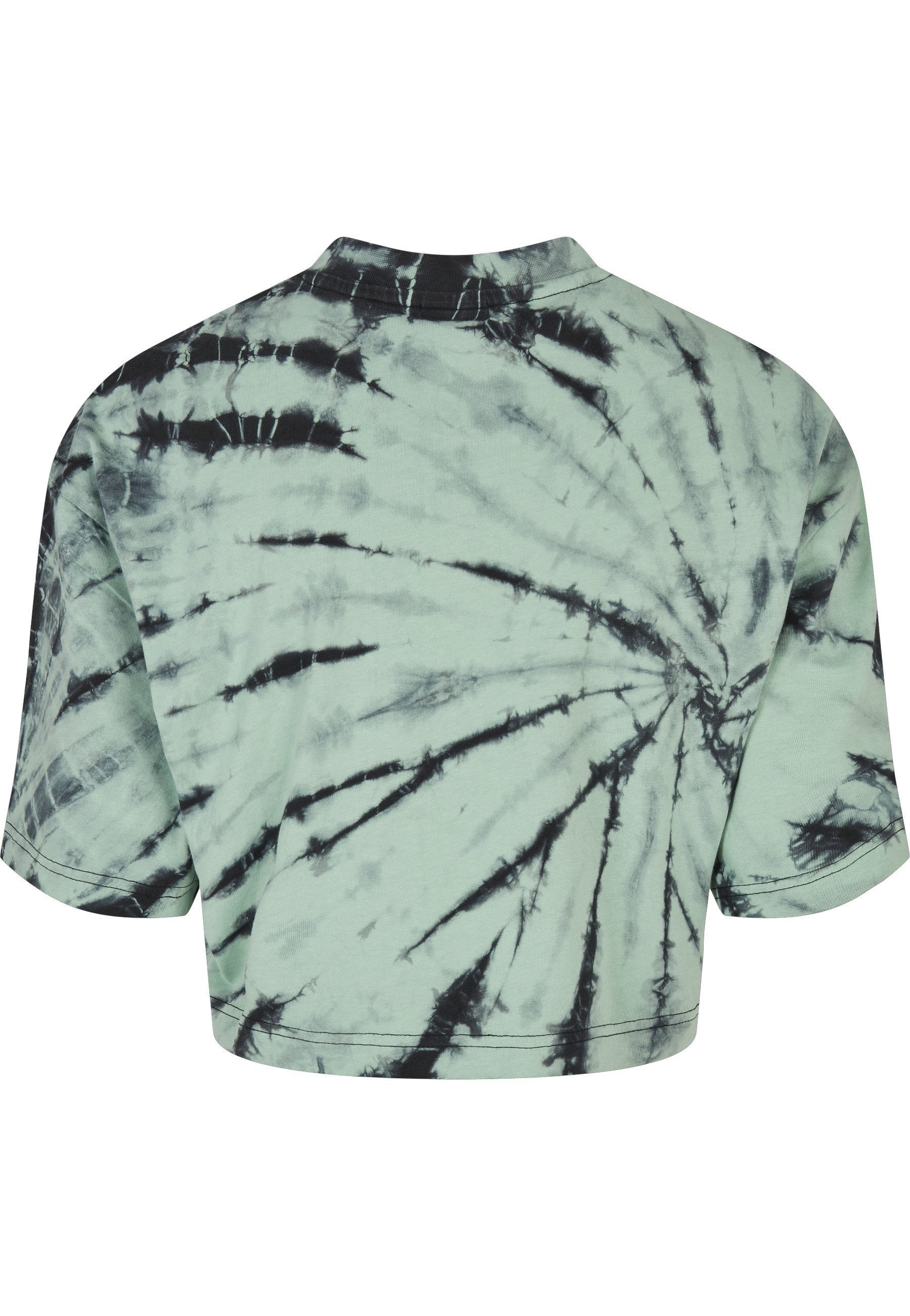 URBAN CLASSICS Kurzarmshirt Urban Classics Damen Ladies Oversized Cropped Tie Dye Tee (1-tlg)