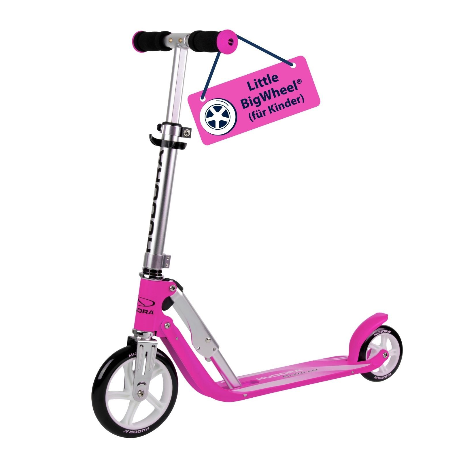 Hudora Cityroller Little BigWheel®, Kinderroller, einklappbarer, höhenverstellbarer Kick-Scooter