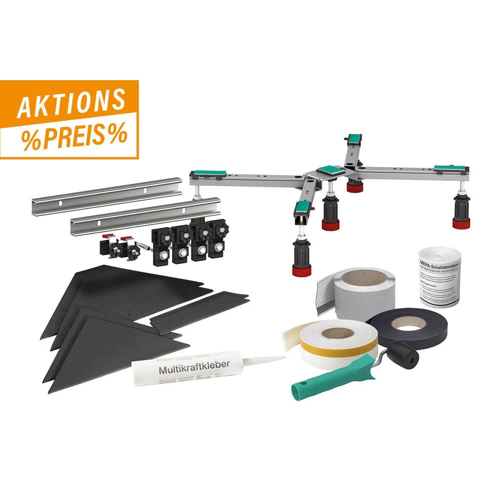 MEPA Armaturen-Befestigungselement MEPA Duschwannenset BW-5-Maxi Acryl 3S+ für Duschwannen aus Acryl