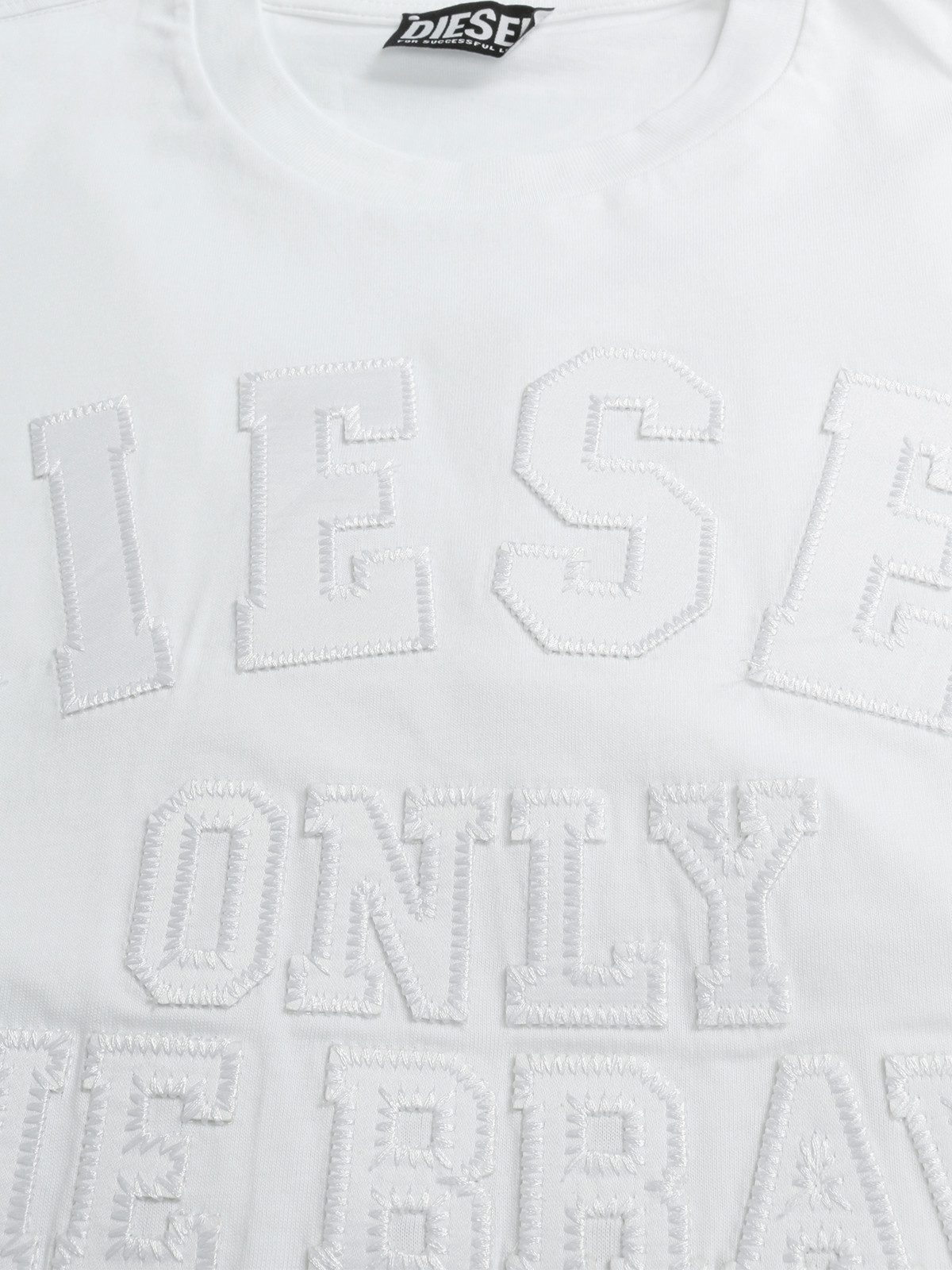 Diesel Rundhalsshirt aufgenähte Logo-Applikation - T-JUST 250216