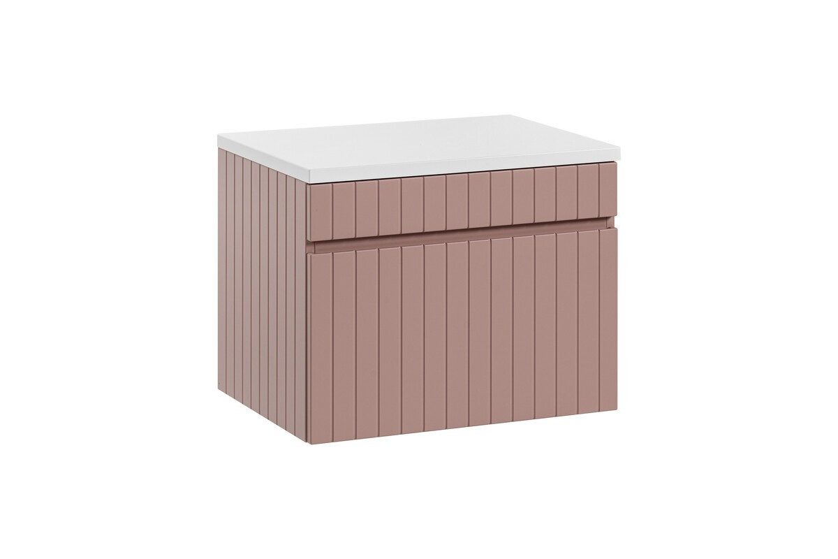 ROYAL24_MARKT Waschbeckenunterschrank - Iconic Rose I BM229 - Waschbeckenunterschrank 60 cm mit 1 Schublade (Waschbeckenunterschrank, 2-St., Premium - Iconic Rose I) Modern – Fein – Exzellent