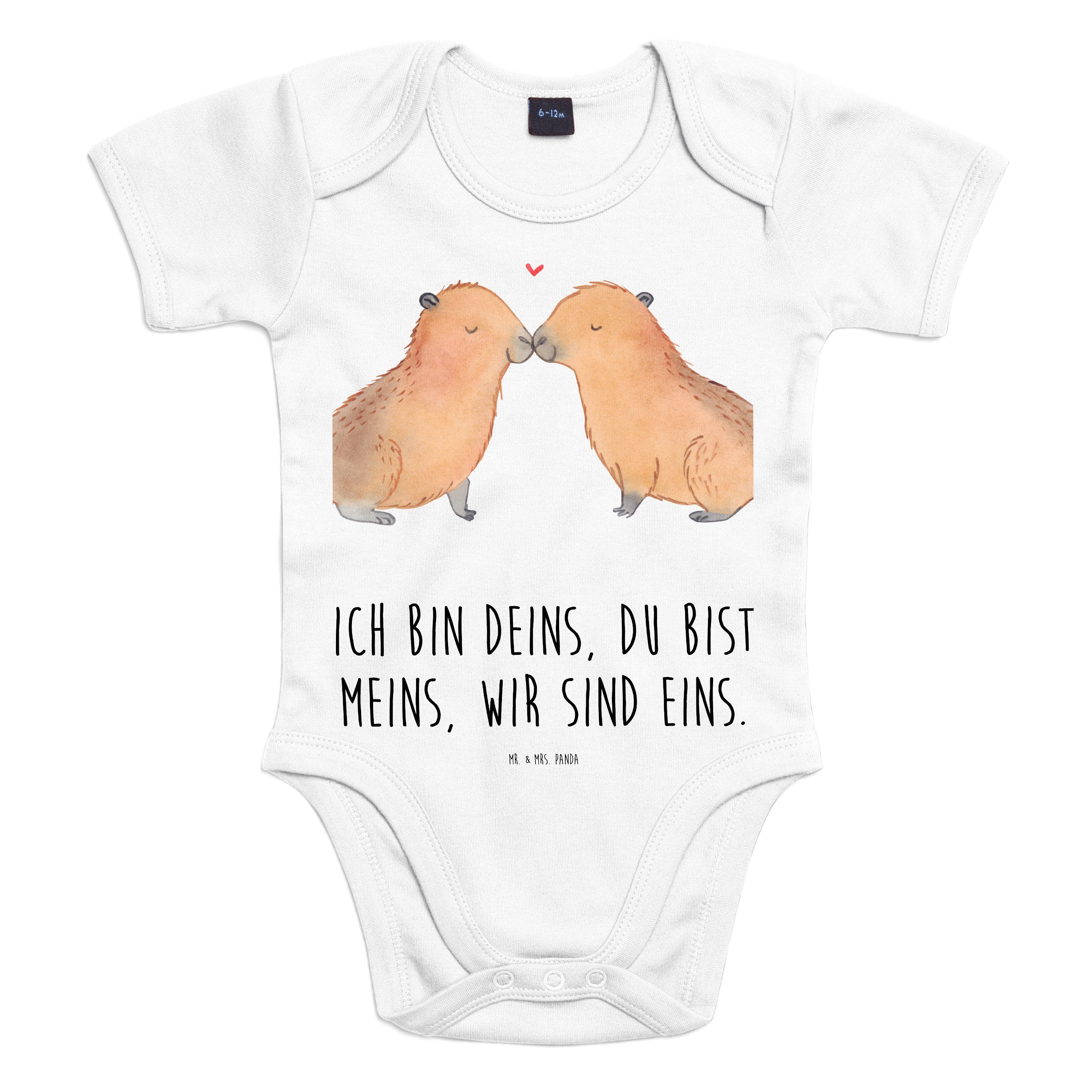 Mr. & Mrs. Panda Strampler 18. - 24. Monat Capybara Liebe - Transparent - Geschenk, Baby-Body, G (1-tlg)