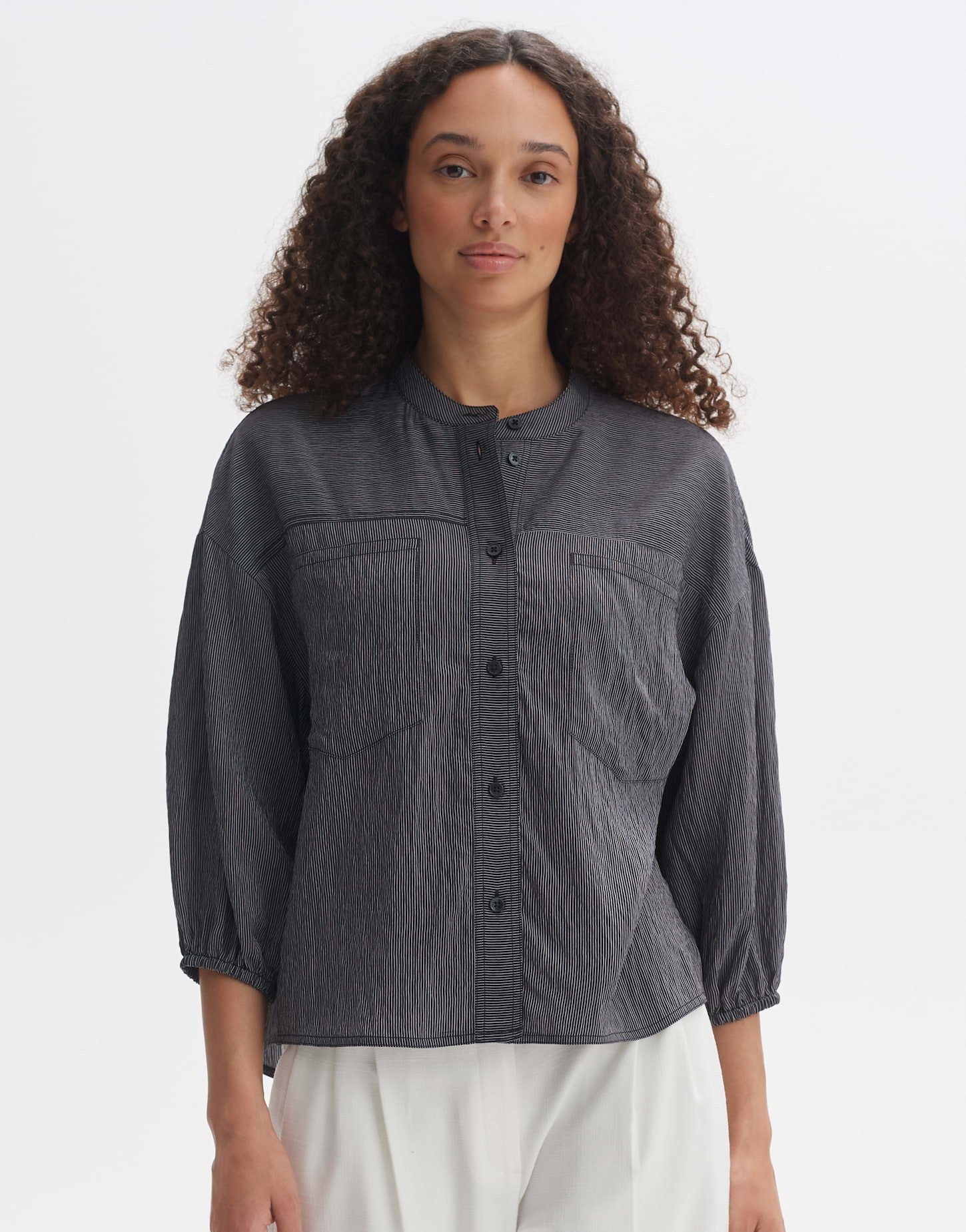 Kurzarmbluse Bluse FINTRA Loose aus ECOVERO™ Viskose Mix