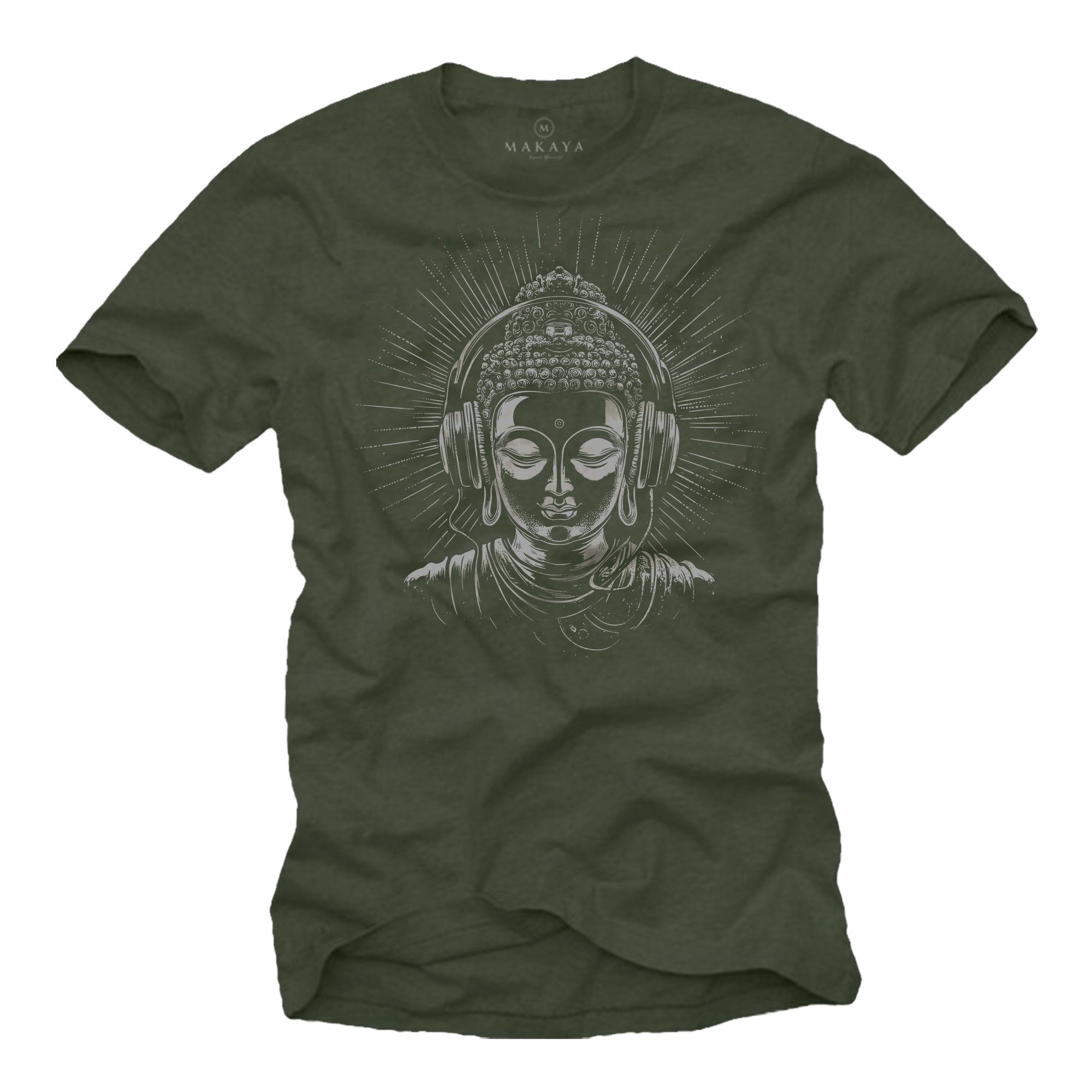 MAKAYA Print-Shirt Buddha Motiv Yoga T-Shirt günstig online kaufen
