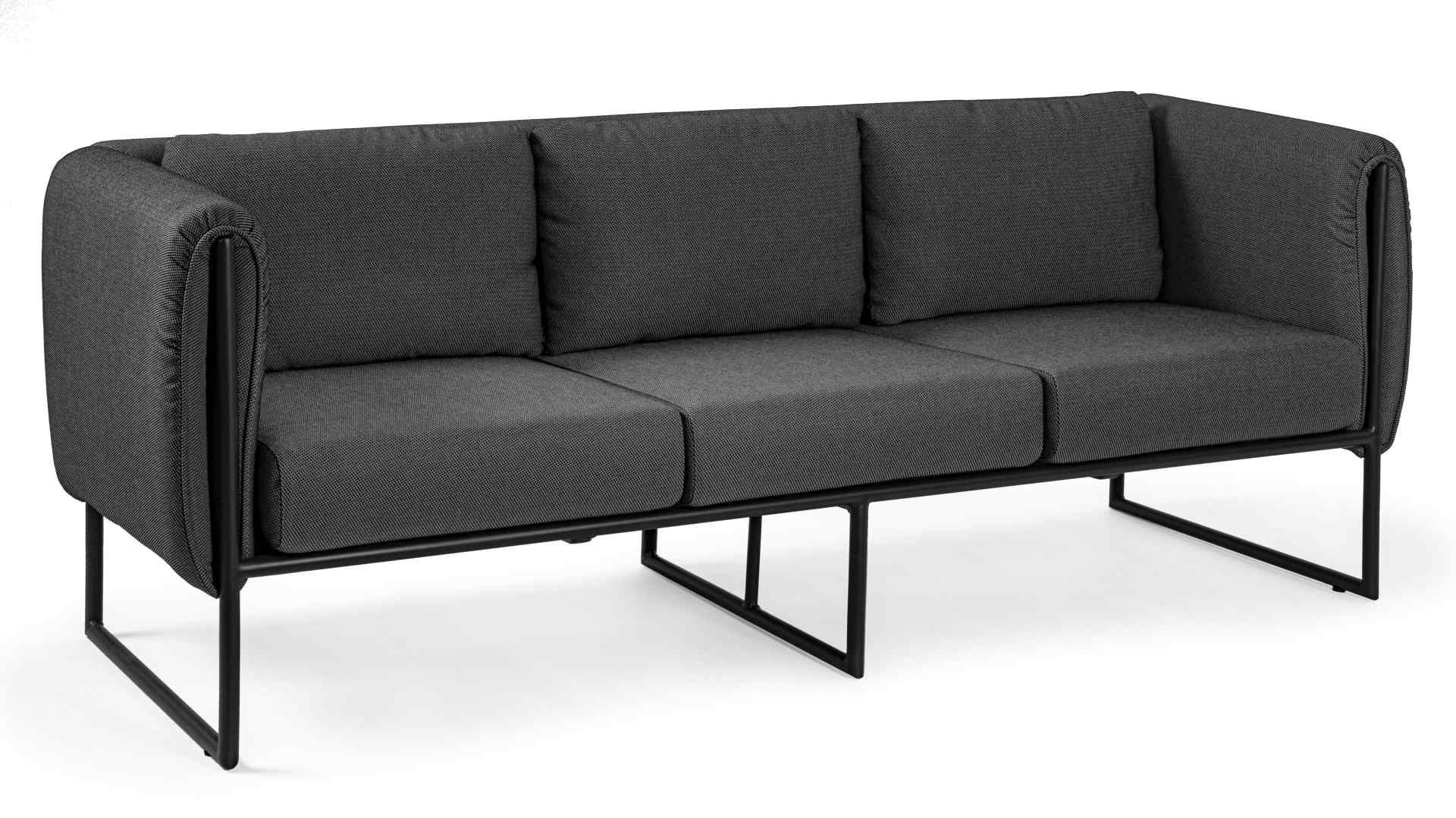 Gartensofa Pixel aus Aluminium, Anthrazit