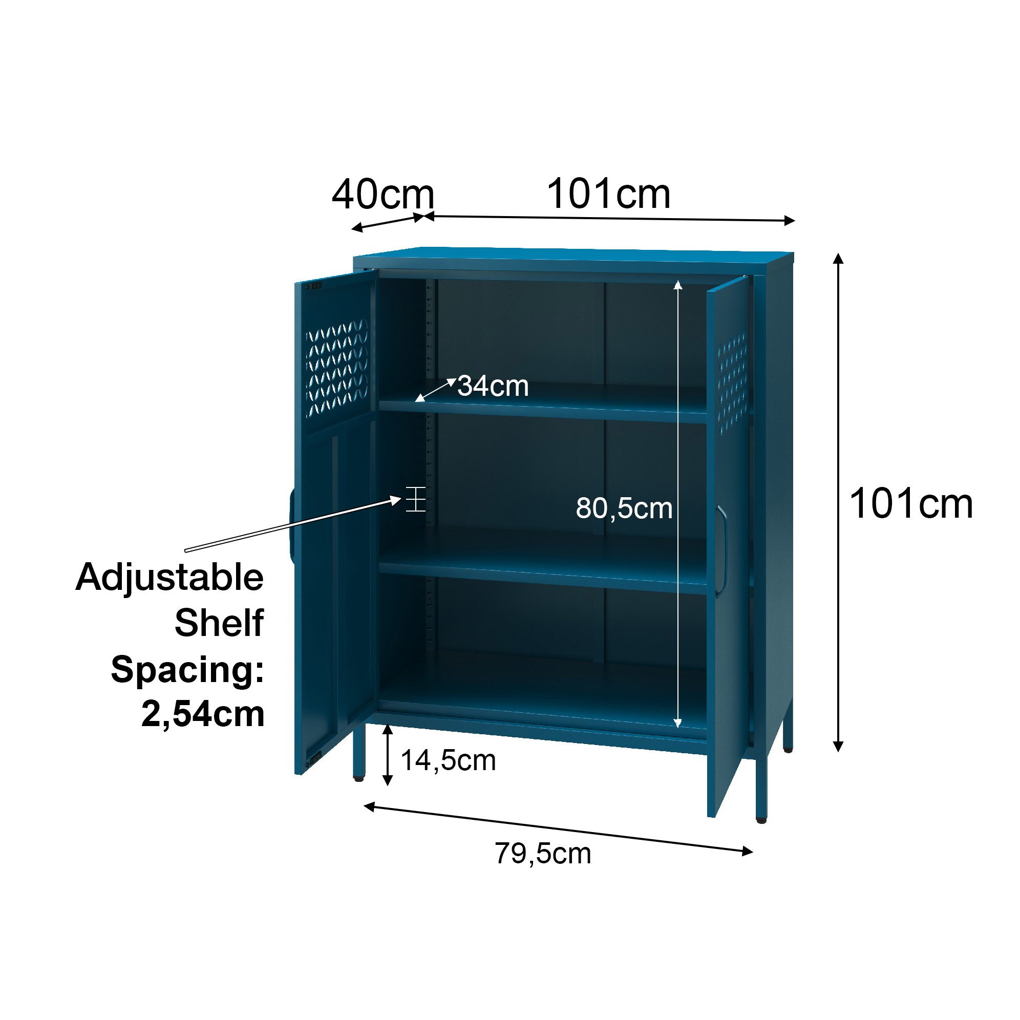 loft24 Highboard Annie, Metallspind mit 2 günstig online kaufen