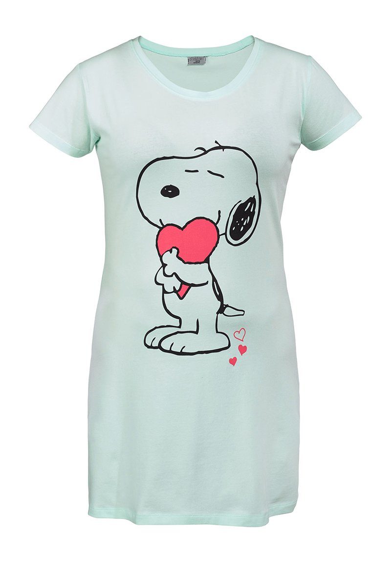 ONOMATO! Nachthemd Peanuts Snoopy Damen Schlafshirt Nachtwäsche Nacht-Kleid
