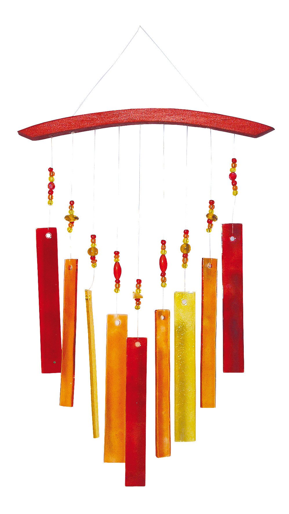 Saraswati Hängedekoration Suncatcher Glas "Rot-Orange" 18x30cm