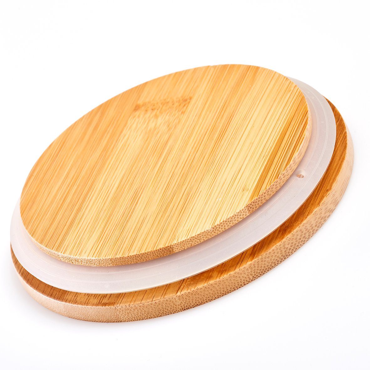 Zeller Present Deckel Vorratsdose m. Bambusdeckel, 1150 ml, Keramik, anthrazit, Ø12 x 16 cm