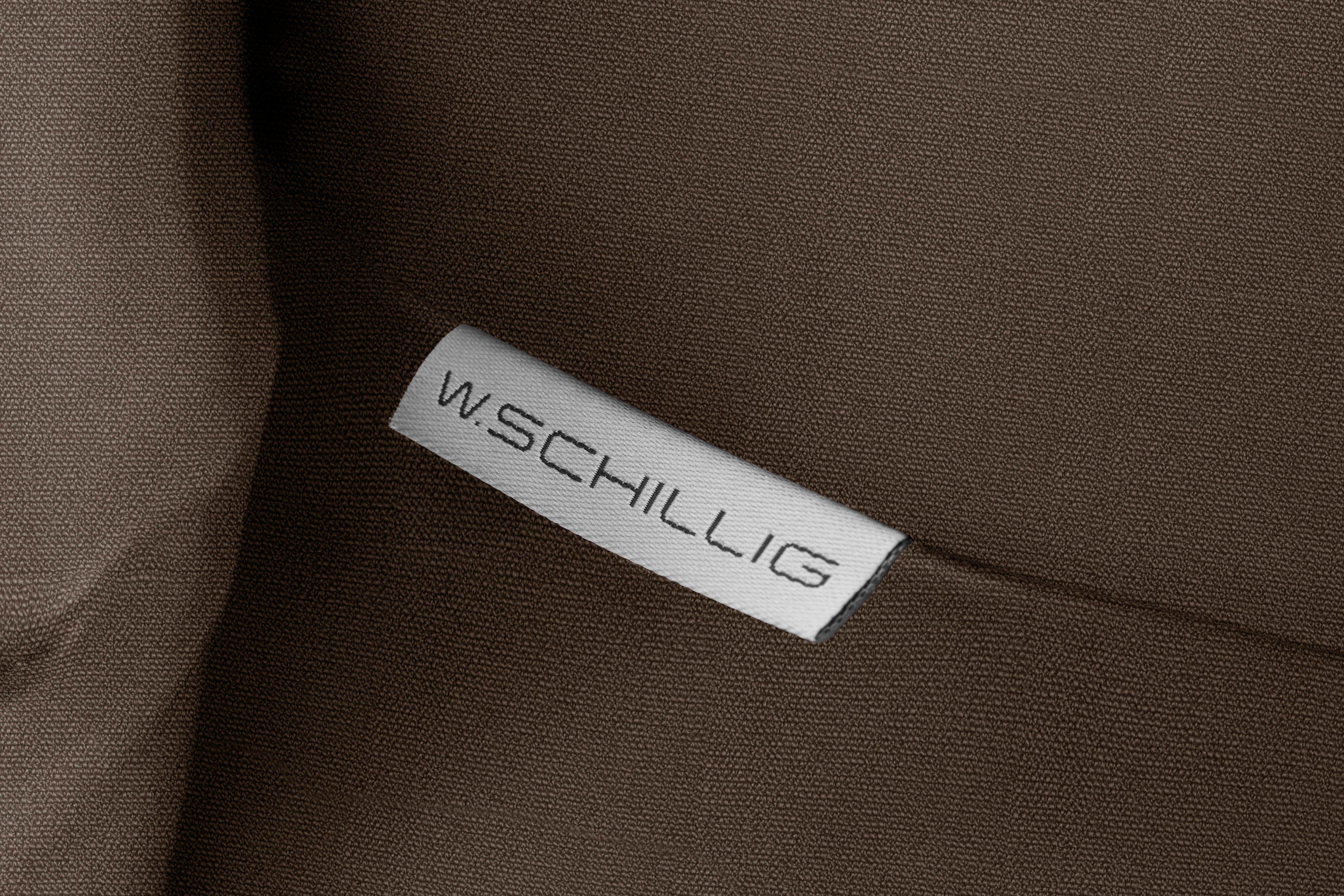 W.SCHILLIG 2-Sitzer sherry, Kopfstützenverstellung, Winkelfüße Breite in 194 glänzend, Chrom cm