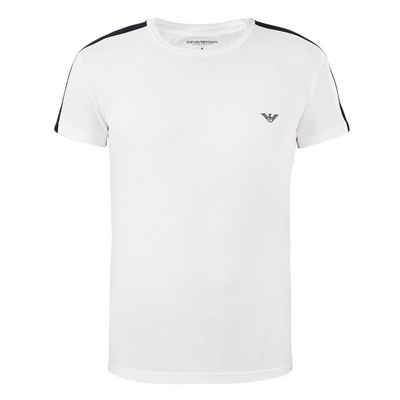 Emporio Armani T-Shirt »Crew Neck Stretch Cotton« mit großem Markenlogo auf dem Rücken