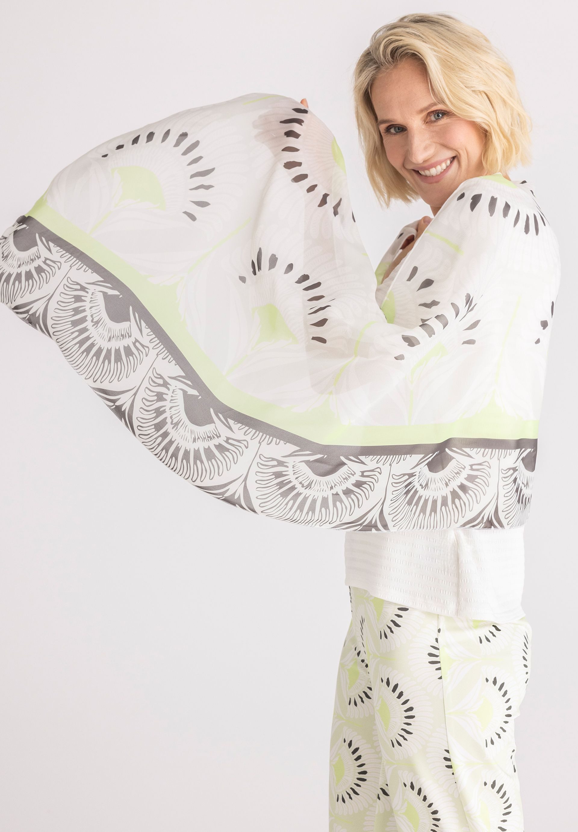 FRANK WALDER Halstuch mit floralem Print