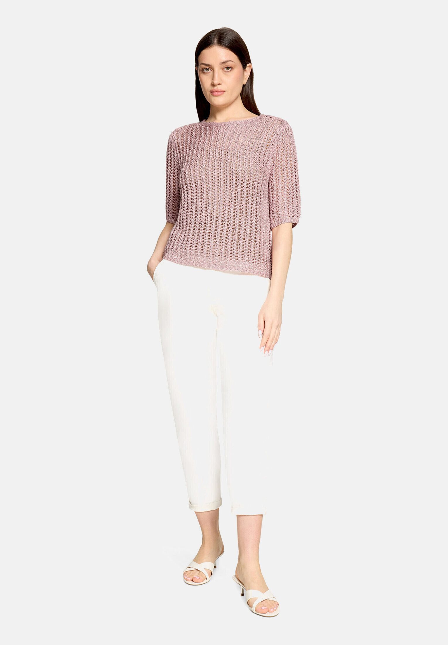 Betty Barclay Kurzarmshirt Damen mit Lochmuster (1-tlg)