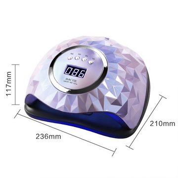 Scheiffy Nageldesign Zubehör Nagellampe, LED-Nageltrockner, UV Lampe, 268W, 4 Timings, Infrarot-Sensor-LED-Nagellampe, geeignet für alle Nagellacke