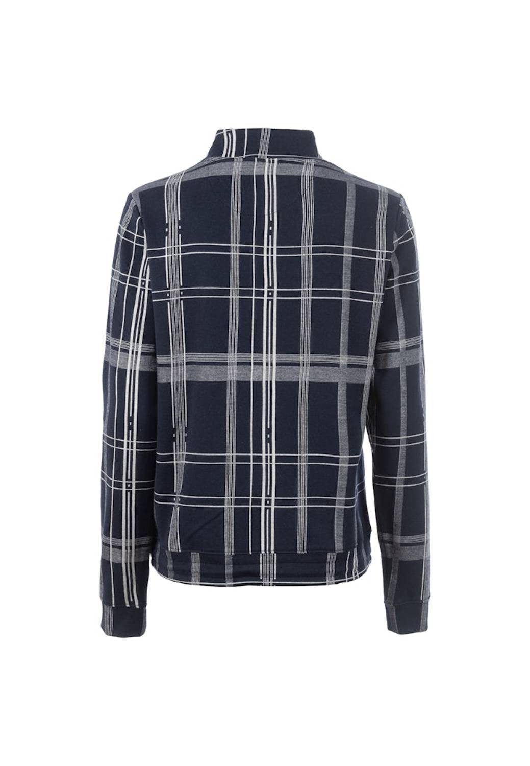 Soquesto Rundhalspullover 6200-504649-2800 Auffälliges, kontrastreiches Karodesign