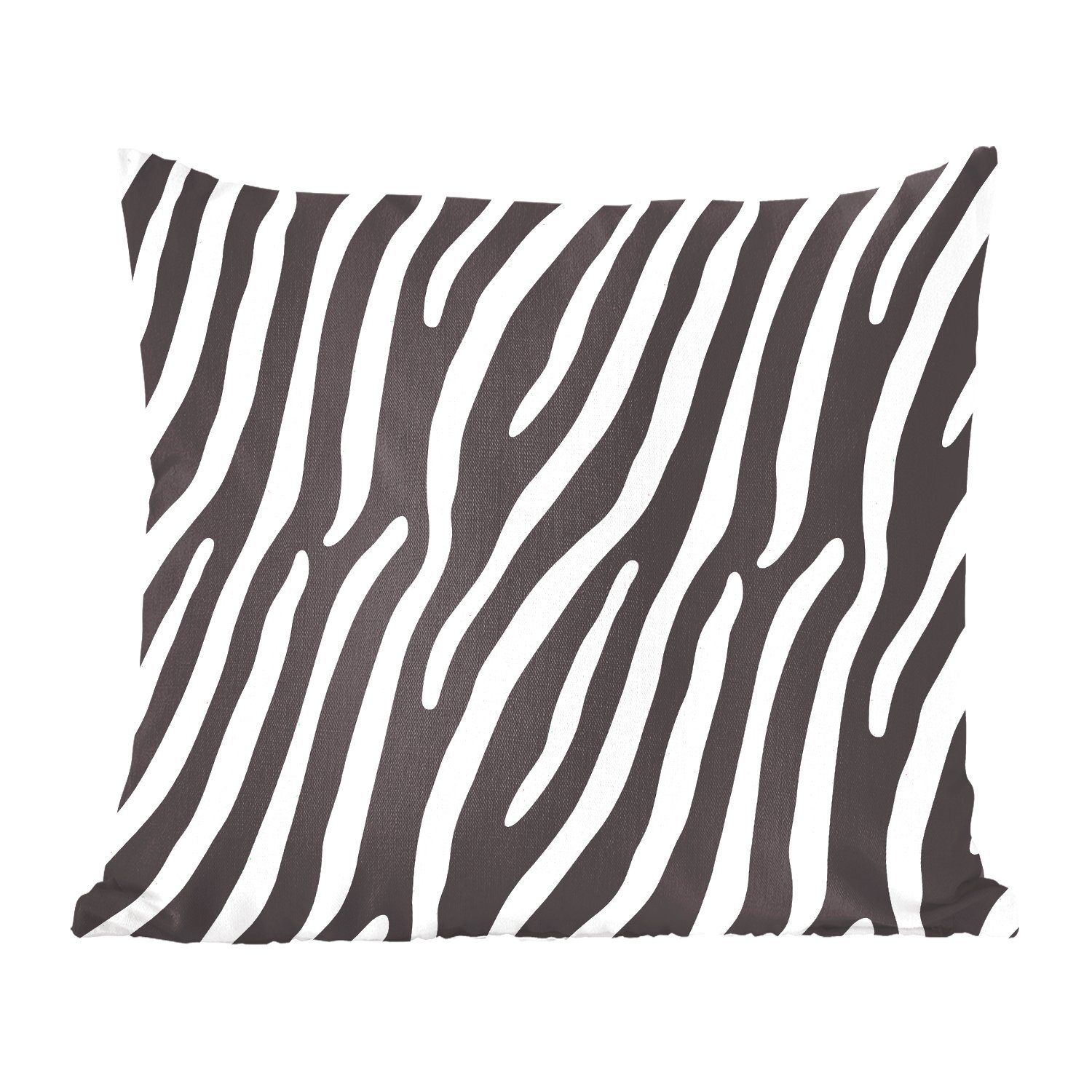 MuchoWow Dekokissen Tiere - Zebradruck - Schwarz, Zierkissen mit Füllung für Wohzimmer, Schlafzimmer, Deko, Sofakissen